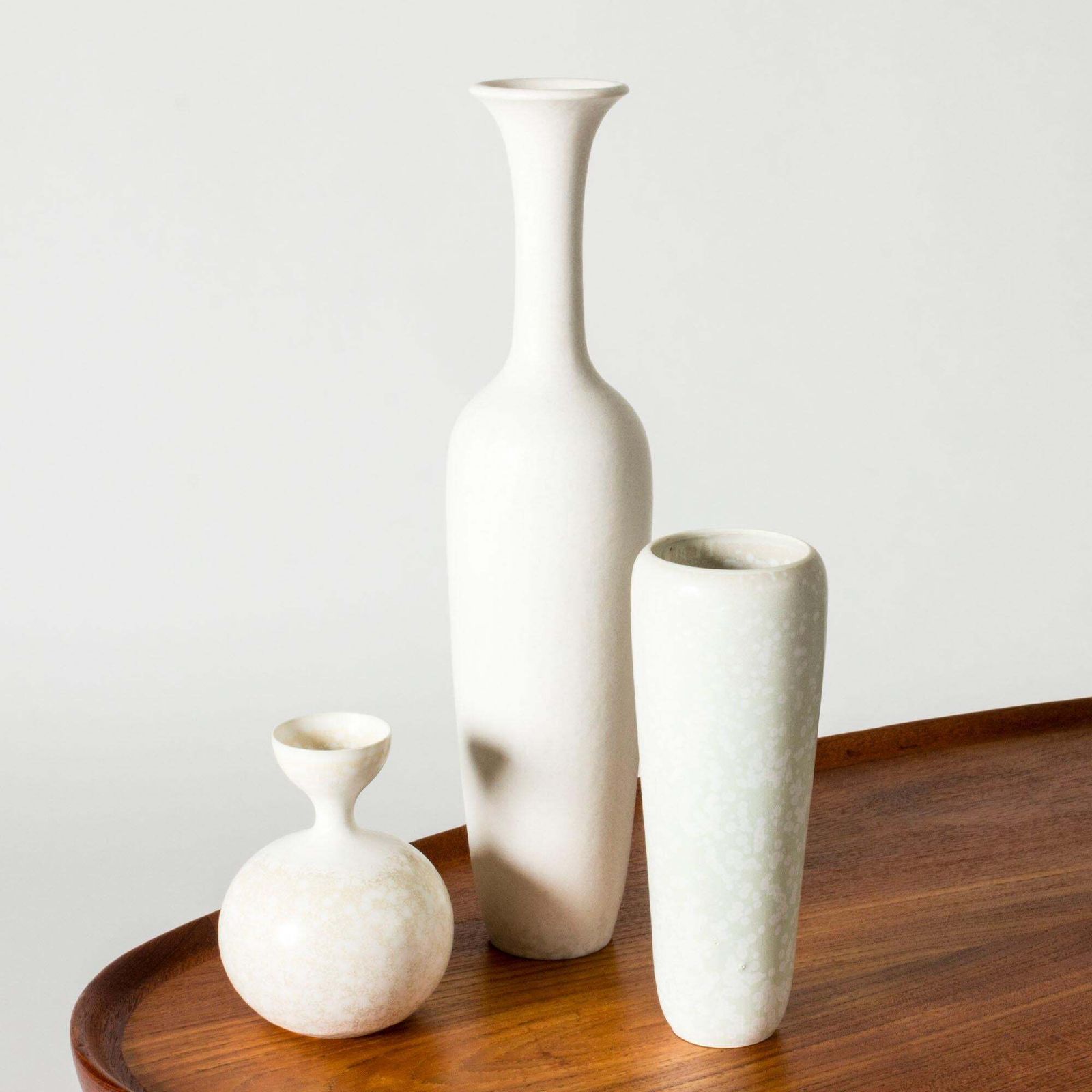 Vase en grès mid-century par Gunnar Nylund pour Rörstrand, Suède, années 1940 photo vinterior
