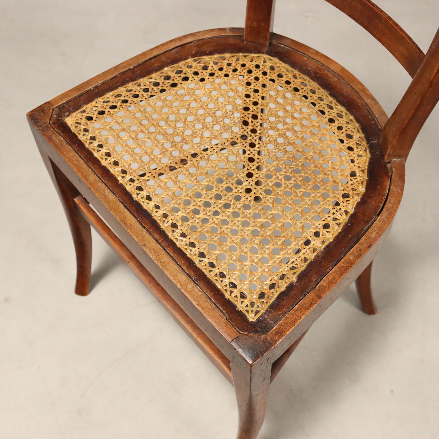Antieke Stoelen Weens Stro Walnoot Italië 19e Eeuw photo 780.0