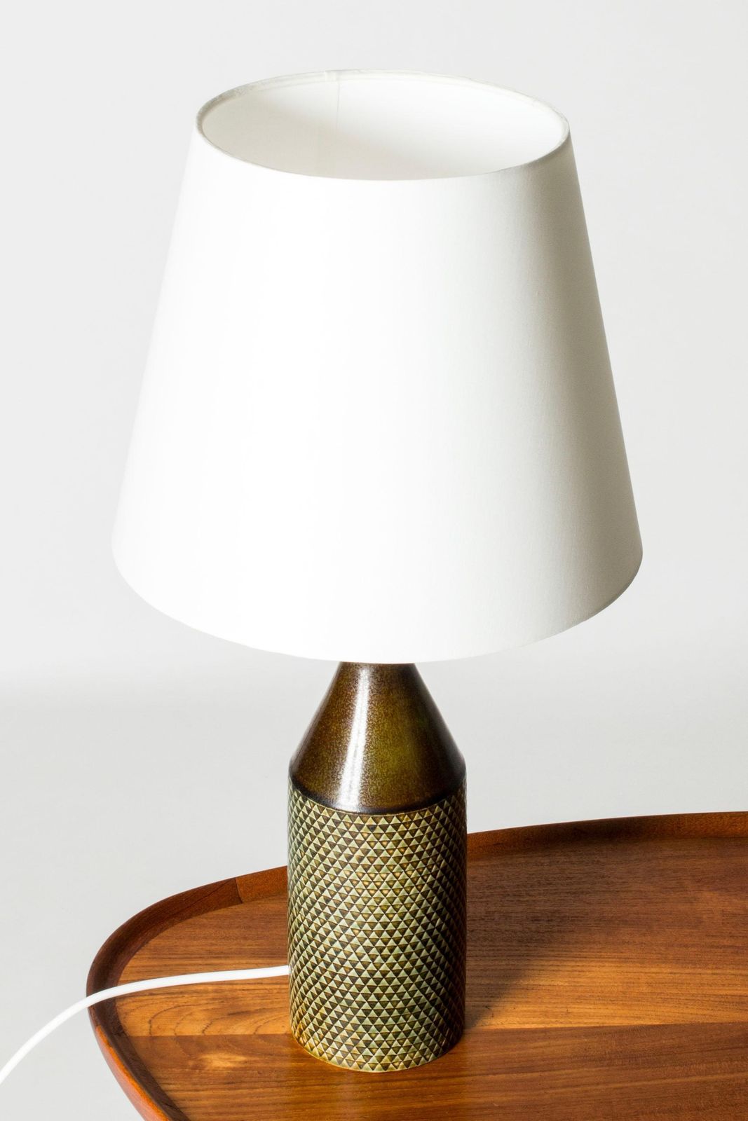 Modernistisch mid-century stoneware tafellamp, Stig Lindberg, Gustavsberg, jaren 1950 photo for sale