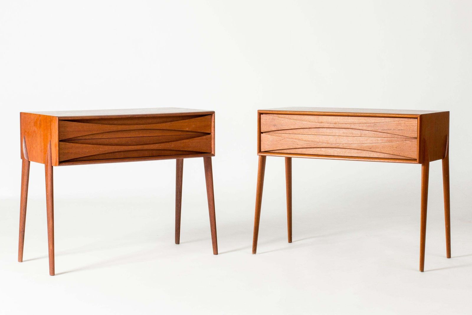 Midcentury Modern Teak Bedside Tables, Firma Glas & Trä, Sweden, 1950s photo furniture