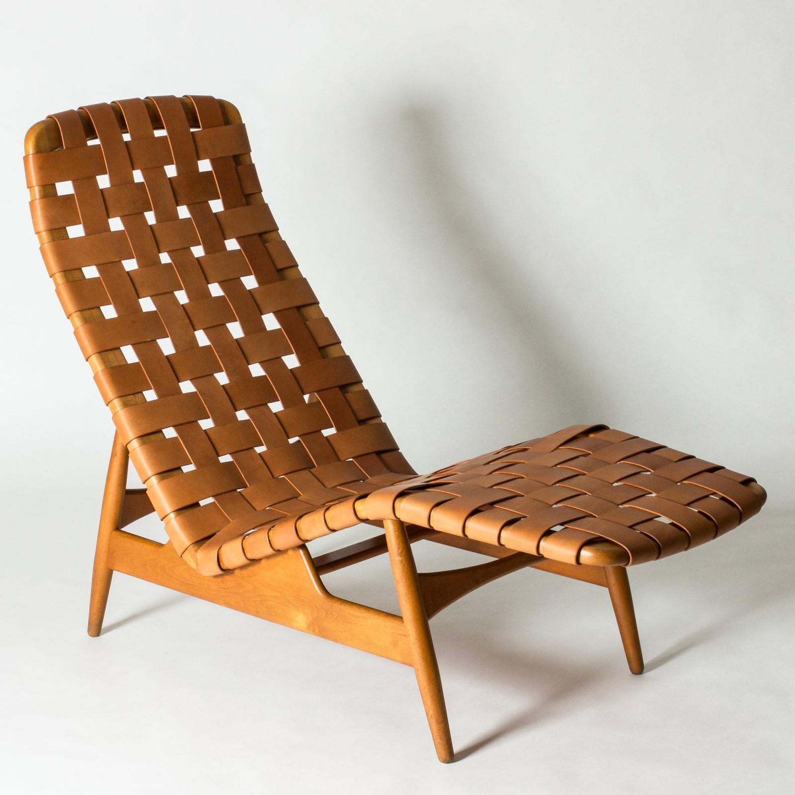 Méridienne mid-century modern en cuir, par Arne Vodder, Danemark, années 1950 photo furniture