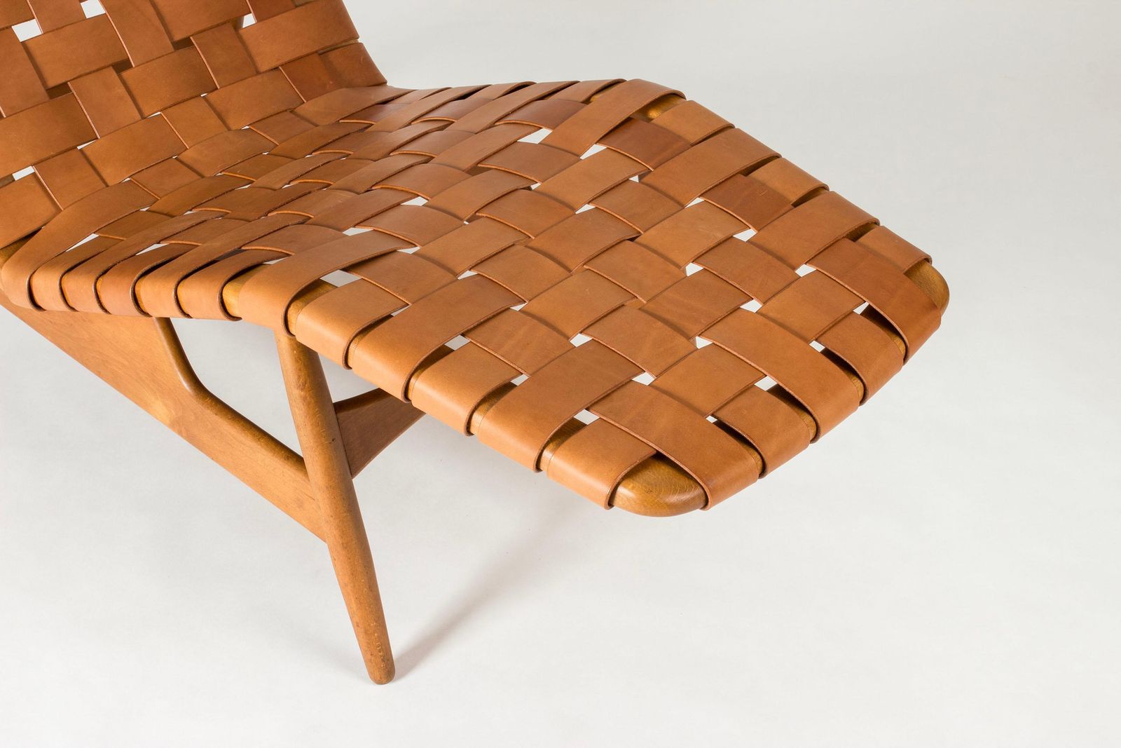 Méridienne mid-century modern en cuir, par Arne Vodder, Danemark, années 1950 photo 26200.0