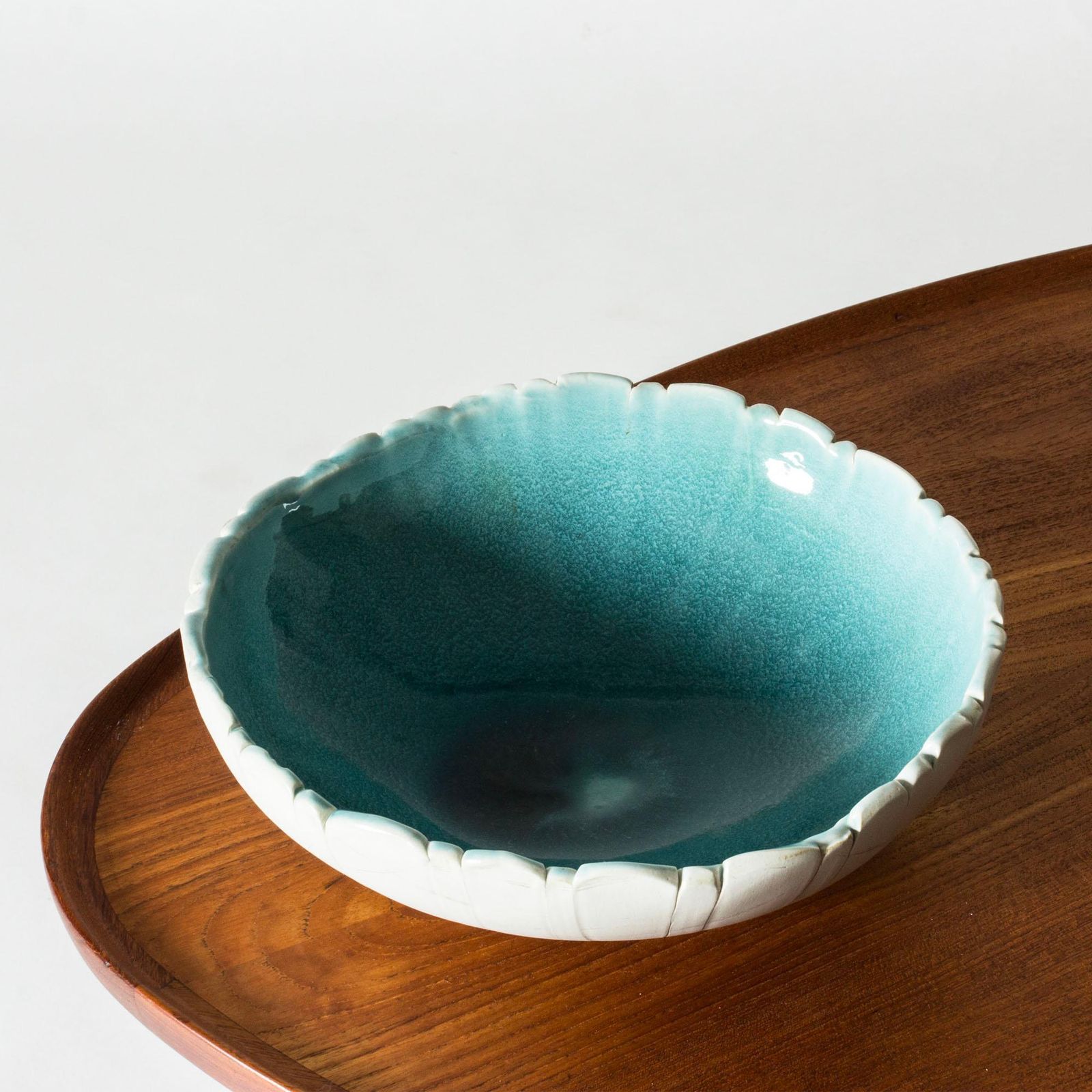 Unique Midcentury Stoneware Bowl By Bengt Berglund, Gustavsberg, 1960s photo furniture