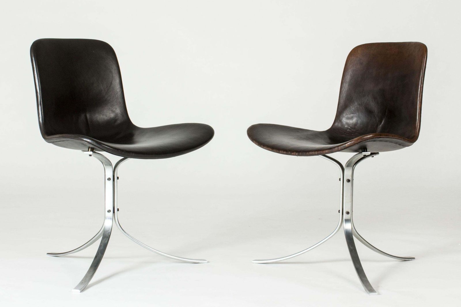 photo vinterior Mid-century "PK 9" eetkamerstoelen van Poul Kjærholm, E. Kold Christensen, Denemarken