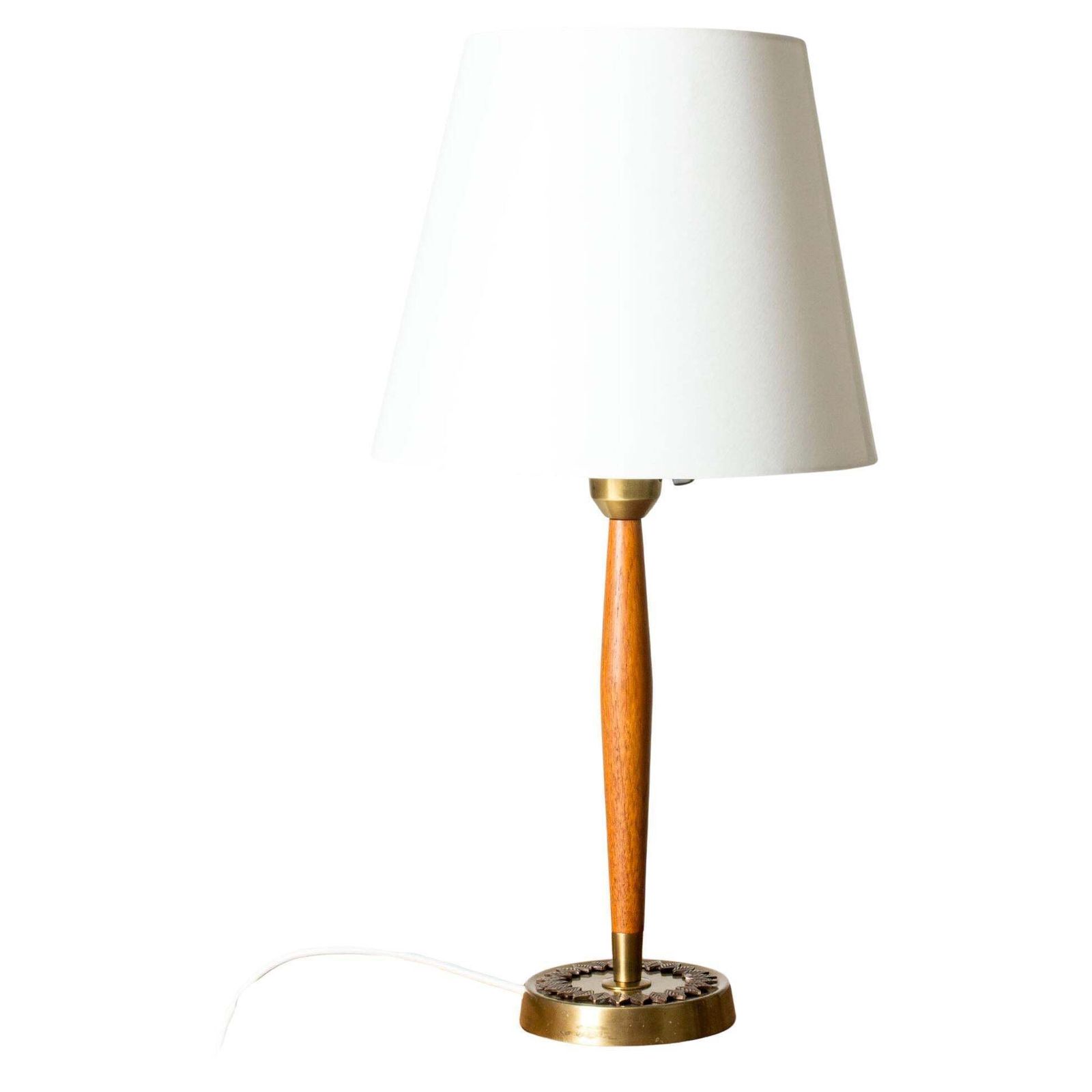 Mid-century teakhouten tafellamp van ASEA, Zweden, ca. jaren 1950