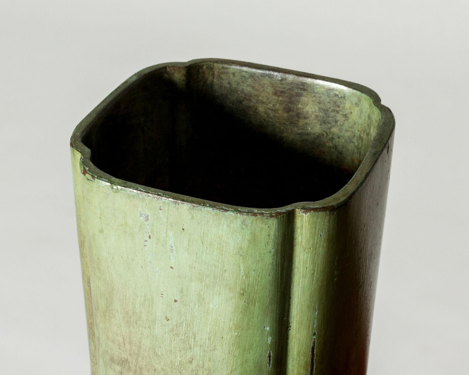 Vintage Mid Century Patinated Bronze Vase, Gab, Sweden, 1930s photo Home Decor