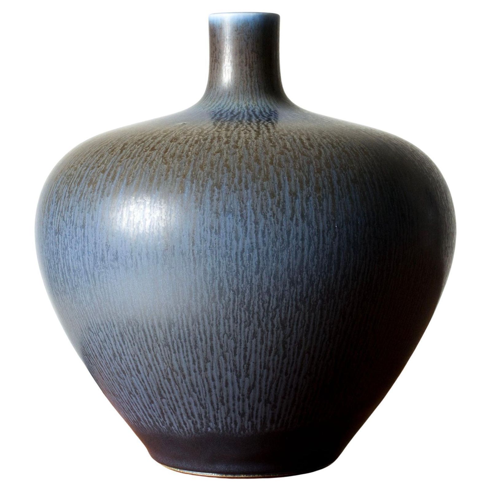Vase en grès mid-century par Berndt Friberg, Gustavsberg, Suède, 1962
