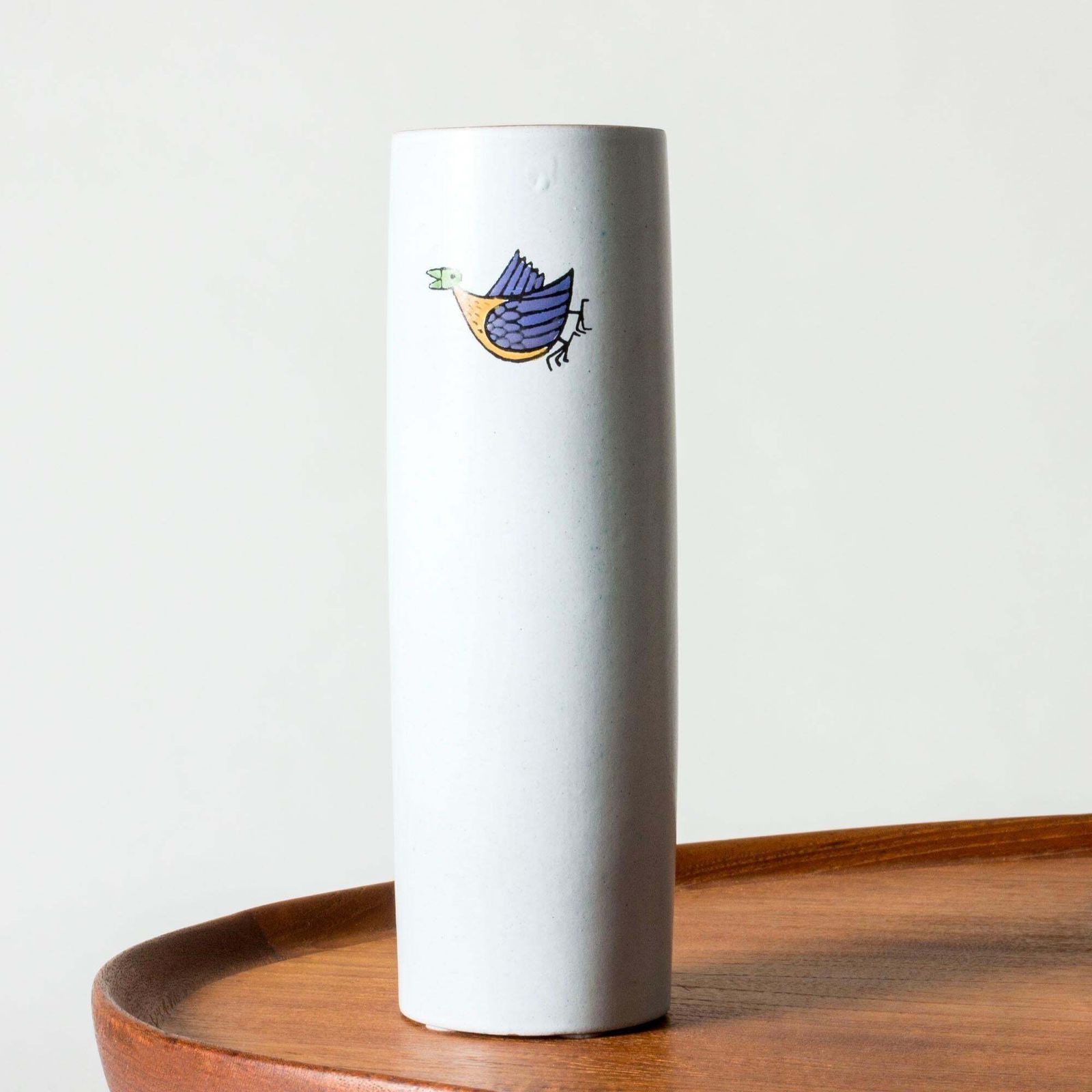 "Karneval" Faience Vase By Stig Lindberg, Gustavsberg, Sweden, 1950s photo furniture