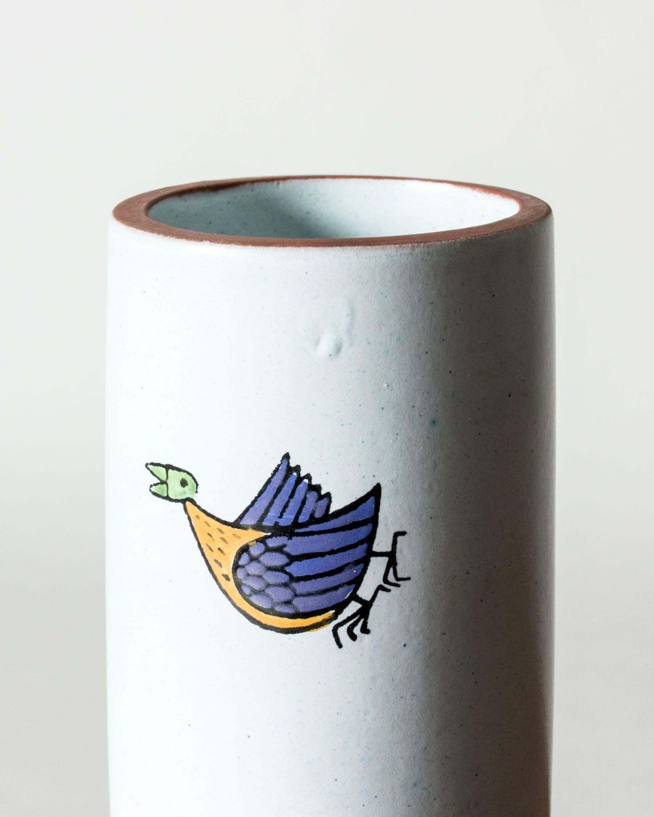 "Karneval" Faience Vase By Stig Lindberg, Gustavsberg, Sweden, 1950s photo for sale