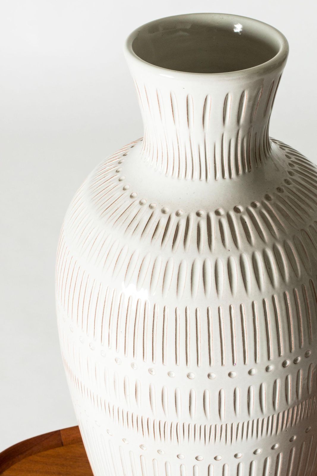 Vase en faïence mid-century par Anna Lisa Thomson, Uppsala Ekeby, Suède, années 1940 photo Décoration