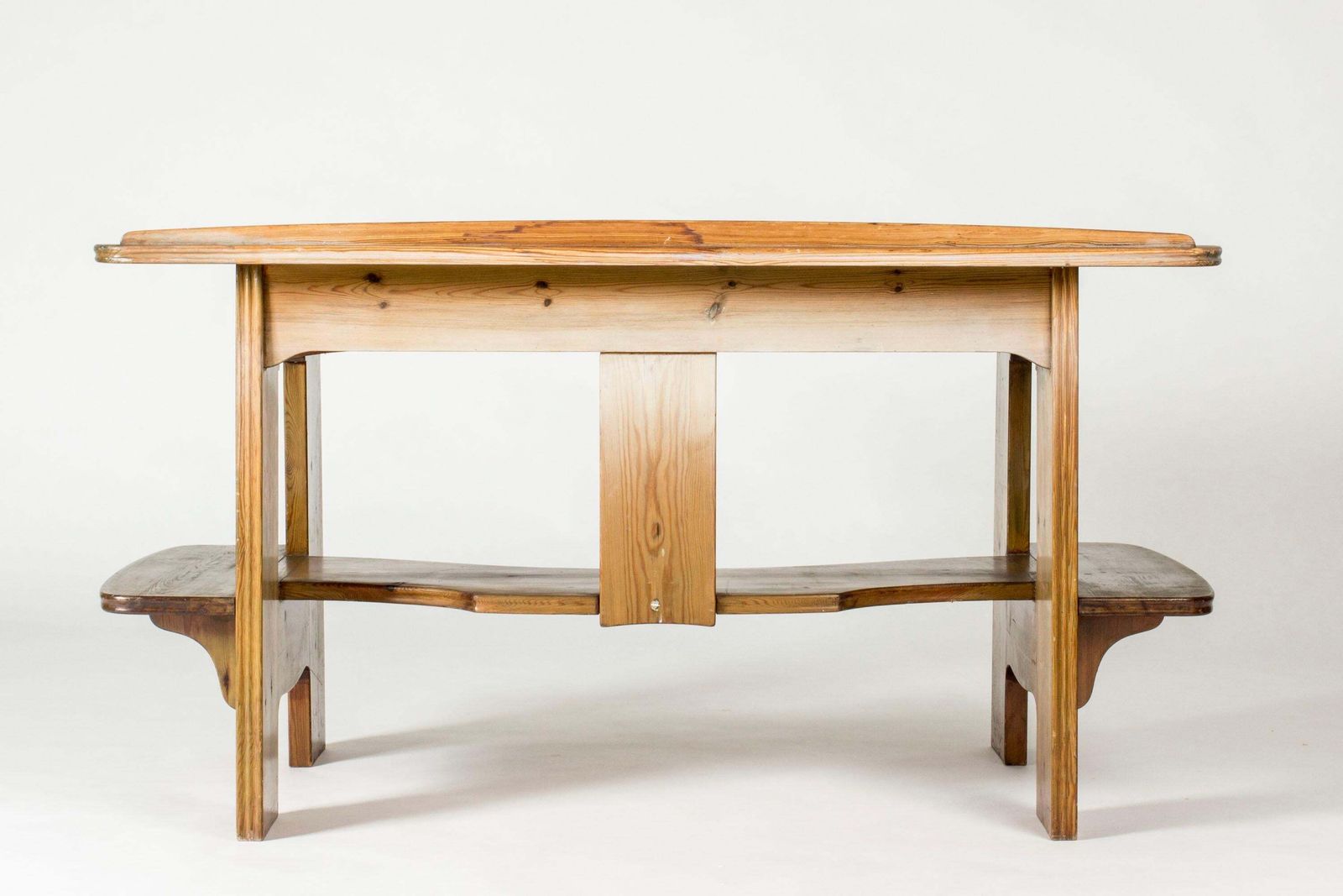 9825.0 Art Nouveau Pine Desk By Carl Westman, Sweden, 1910s photo