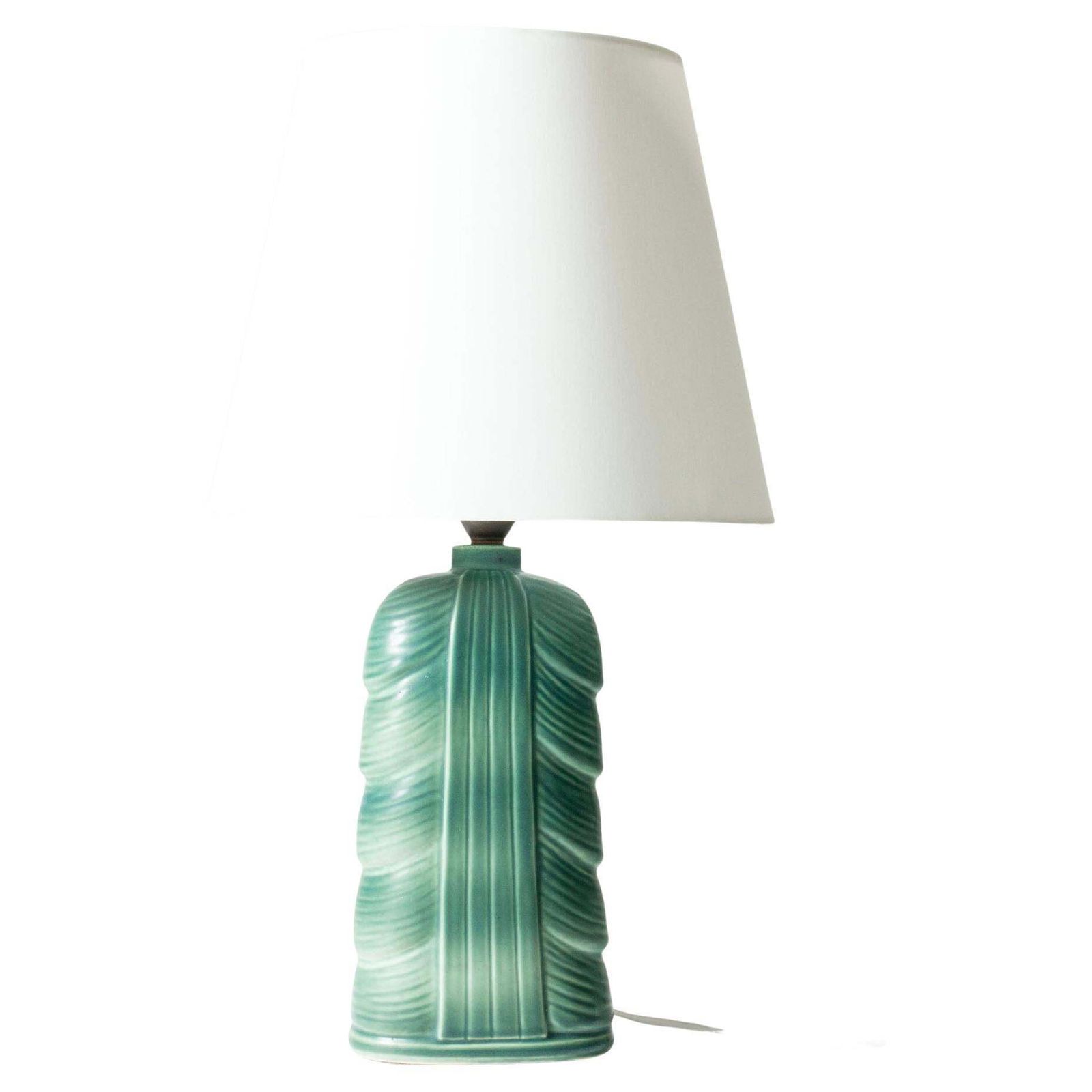Lampe de table moderniste en grès par Gunnar Nylund, Rörstrand, Suède, années 1940