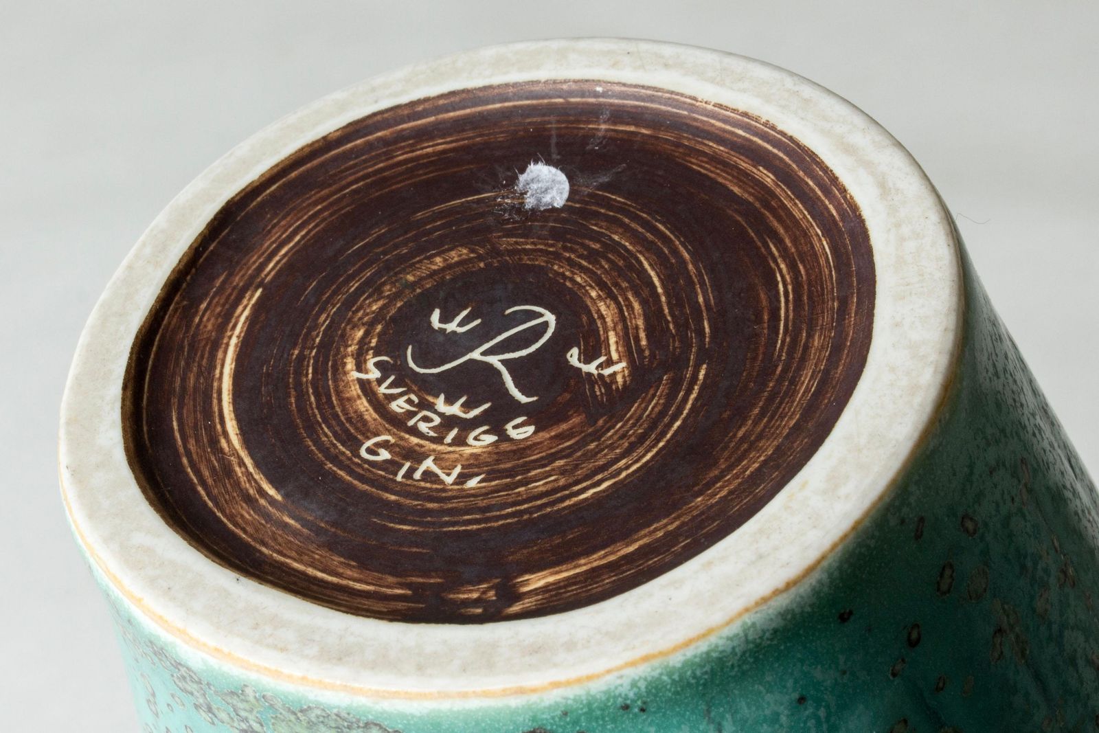 Vase en grès mid-century par Gunnar Nylund pour Rörstrand, Suède, années 1940 photo vinterior