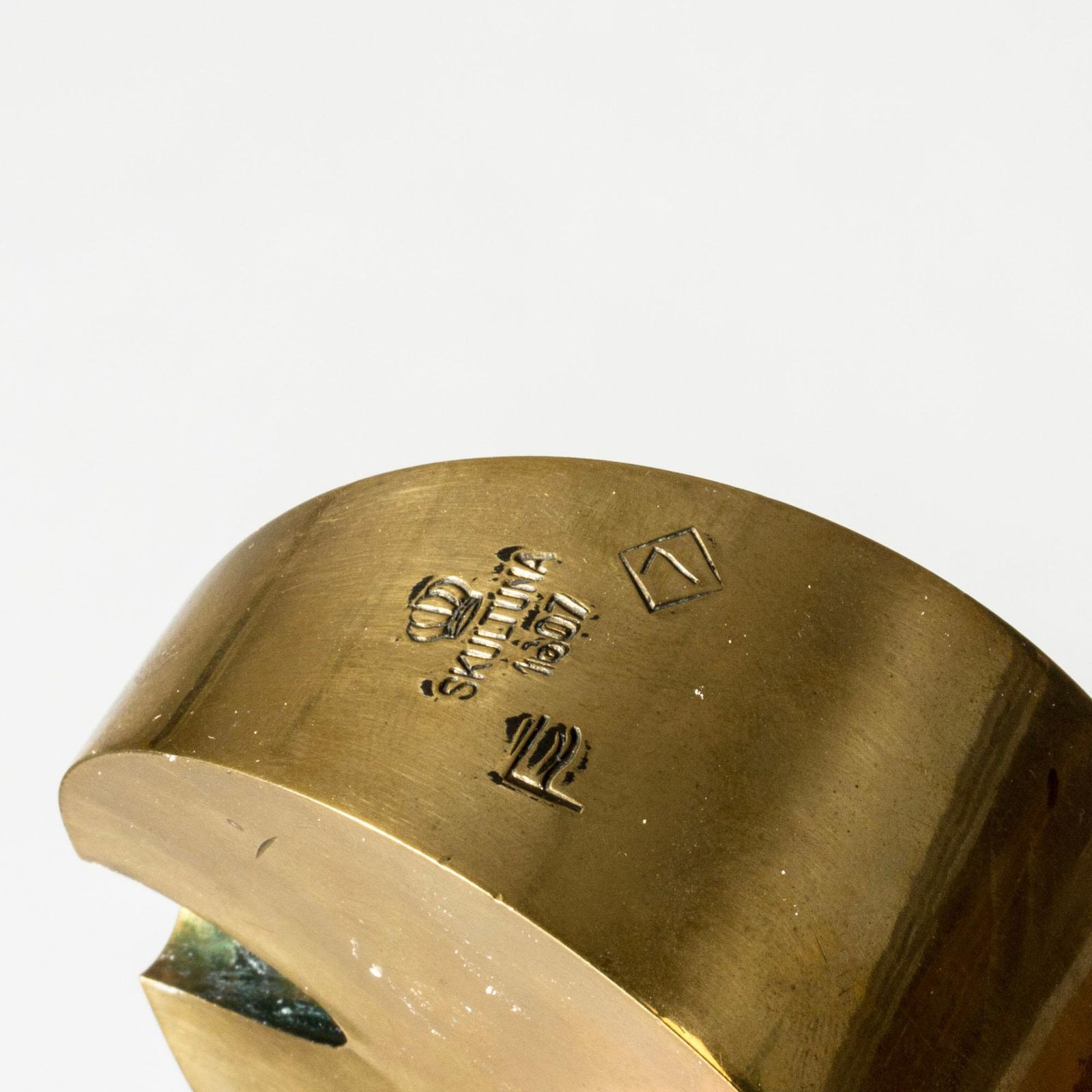 Unique Midcentury Brass Candleholders, Pierre Forssell, Skultuna, 1967 photo buy
