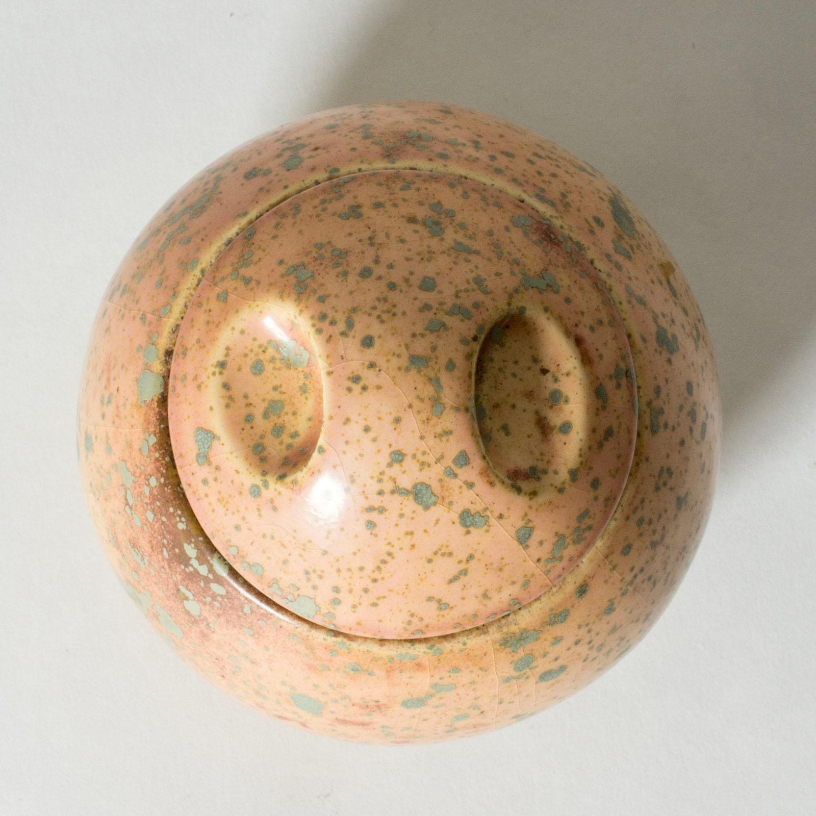 Scandinavian Modern faience pot van Hans Hedberg, Biot, Frankrijk photo for sale