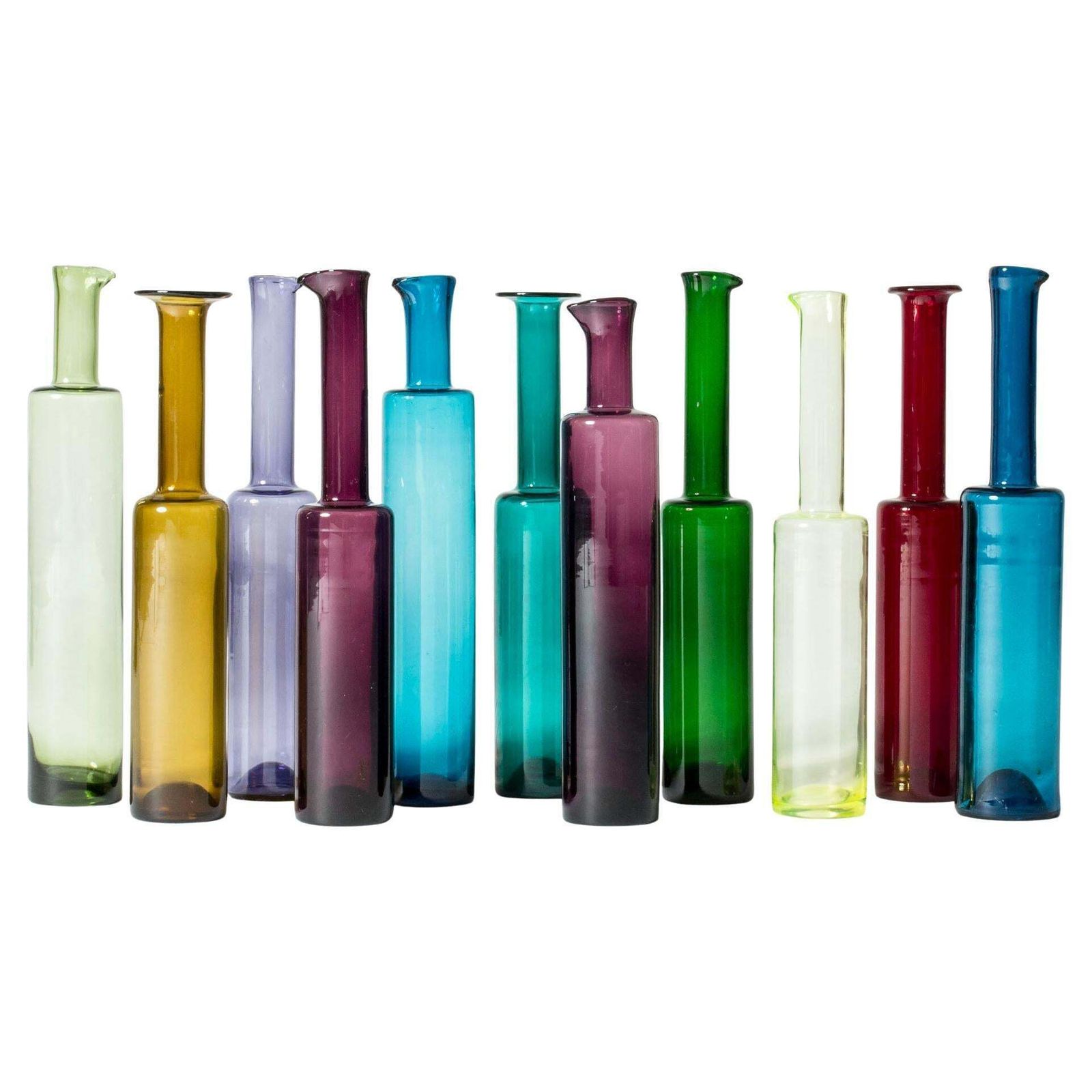Mid-Century Modern glazen vazen van Nanny Still, Finland, ca. jaren 1950, set van 11