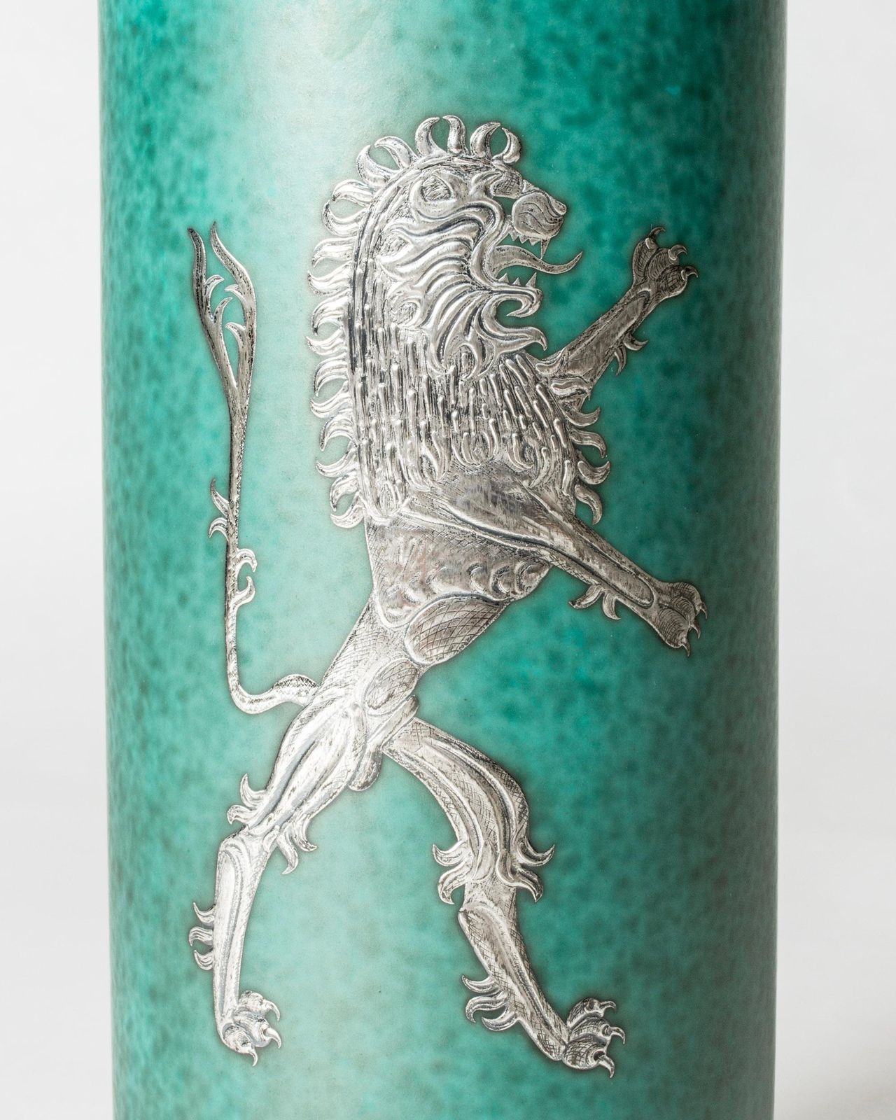 Midcentury Stoneware “Argenta” Vase By Wilhelm Kåge, Gustavsberg, Sweden, 1959 photo furniture