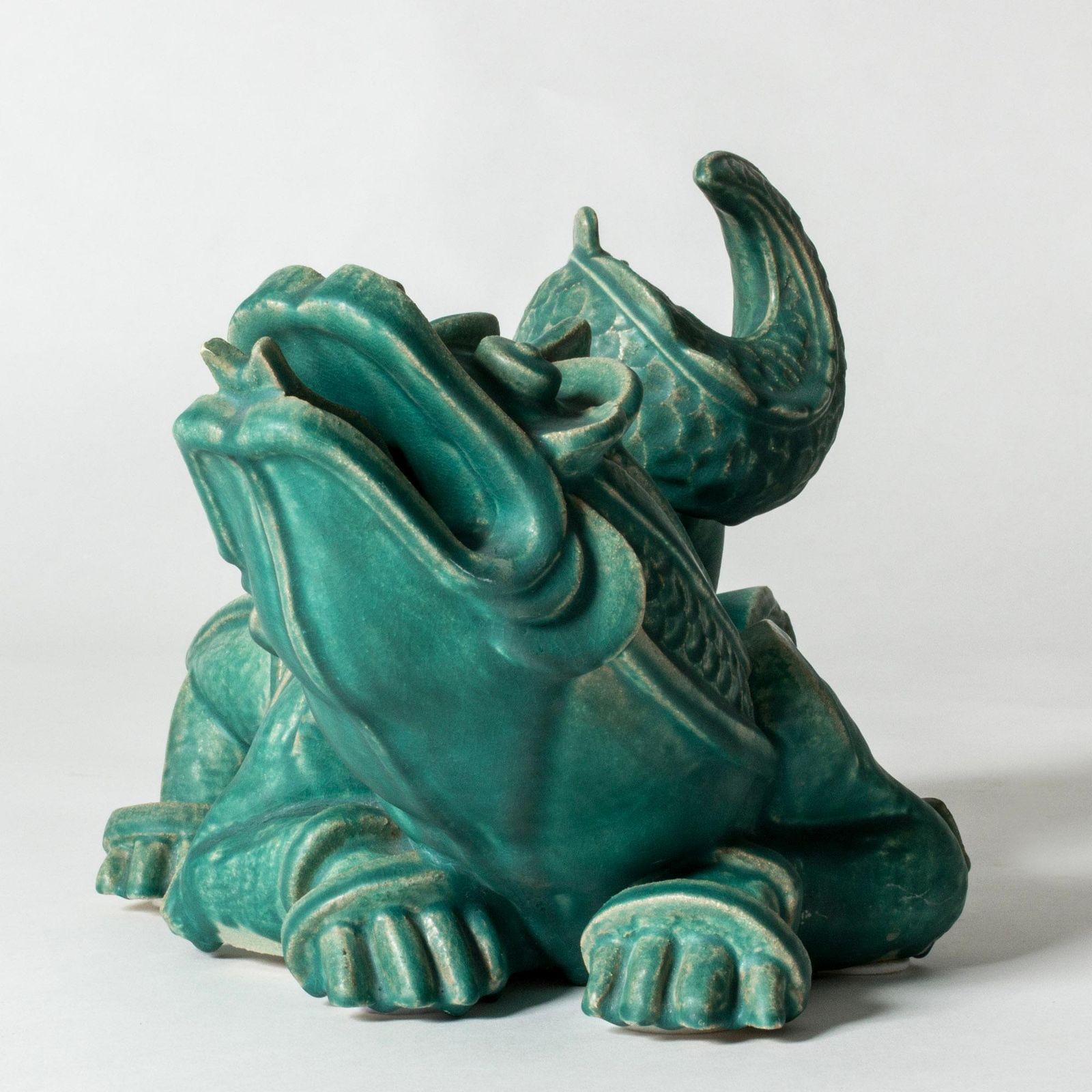 Stoneware drakensculptuur van Wilhelm Kåge, Gustavsberg, Zweden, jaren 1940 photo furniture