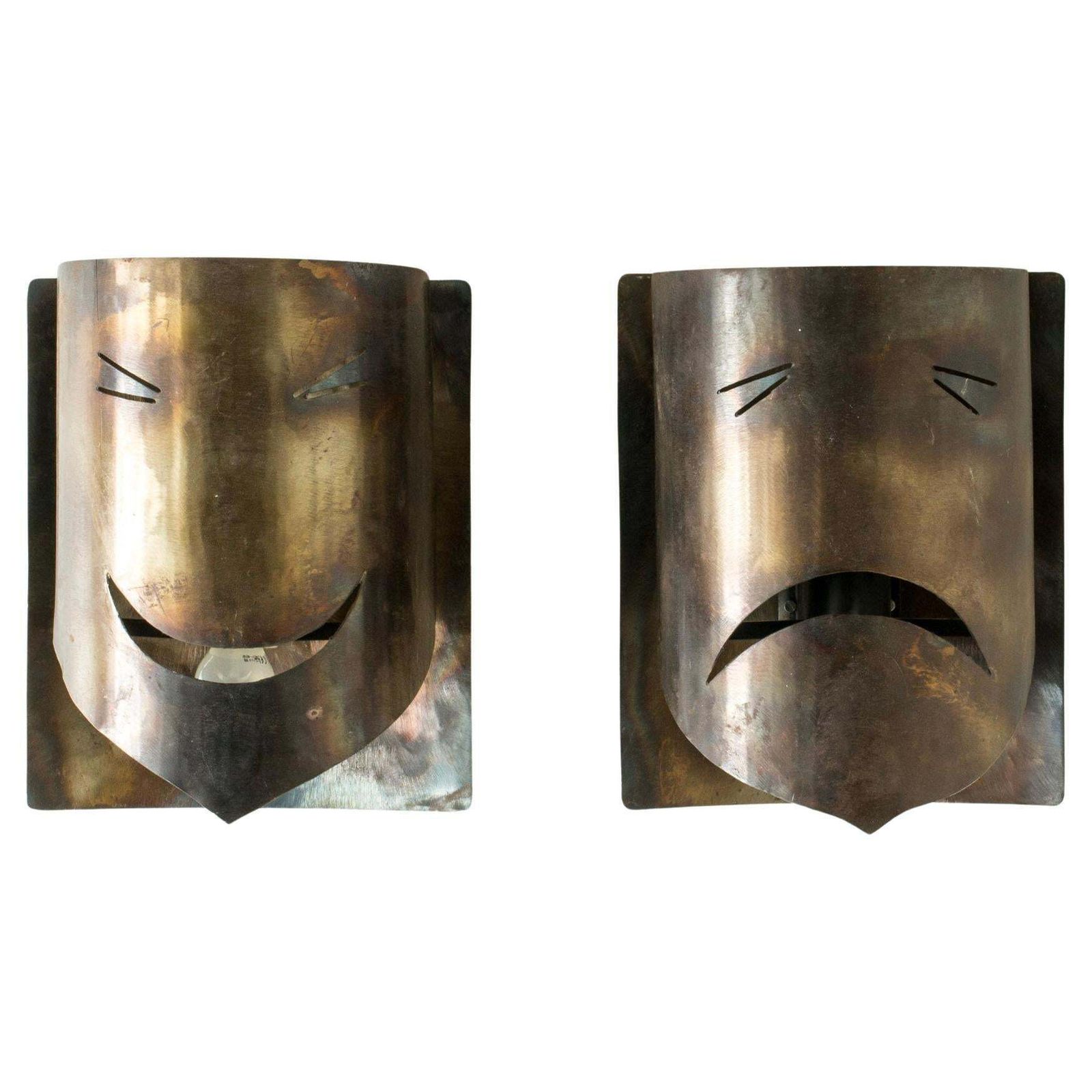 Vintage Pair Of Wall Lamps, Falkenbergs Belysning, Sweden, 1950s