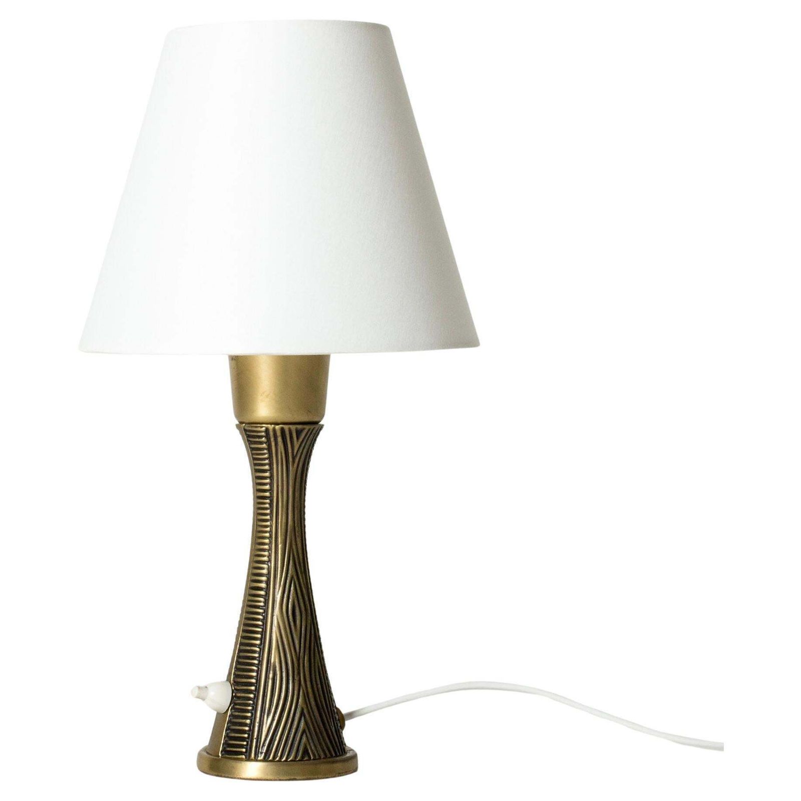 Midcentury Modern Brass Table Lamp By Sonja Katrin For Asea, Sweden, 1950s