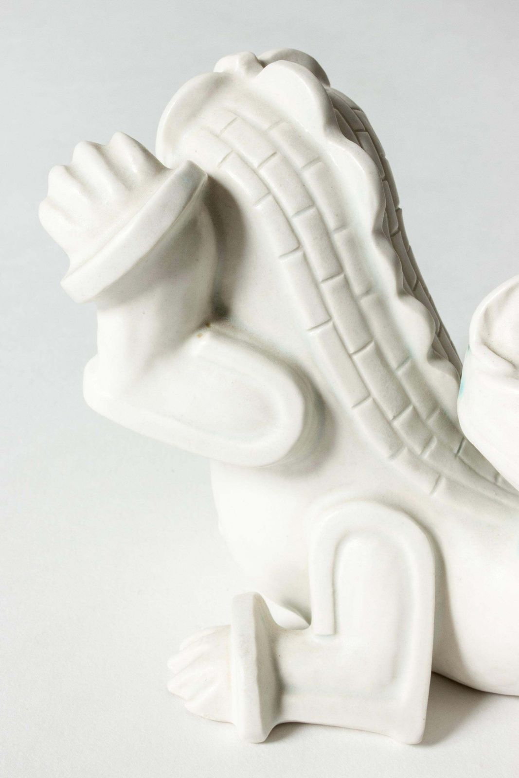 Stoneware "Dragon Puppy" Figurine By Wilhelm Kåge, Gustavsberg, Sweden, 1940s photo vinterior