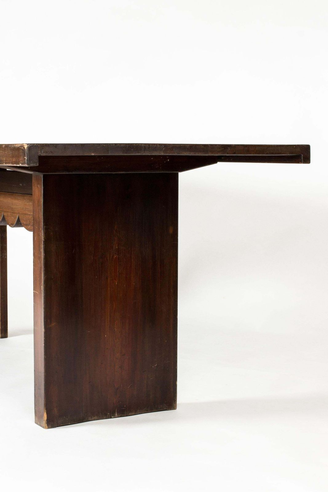 Functionalistisch grenen eettafel van Carl Malmsten, Zweden, jaren 1930 photo vintage