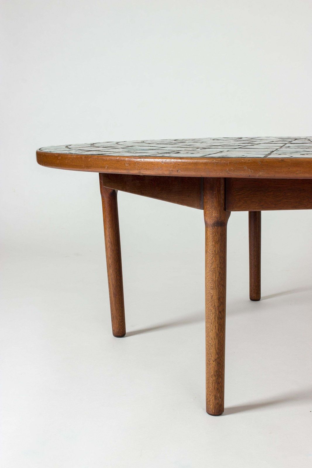 Ceramic Tile And Teak Occasional Or Coffee Table By Bjørn Wiinblad, Denmark photo for sale