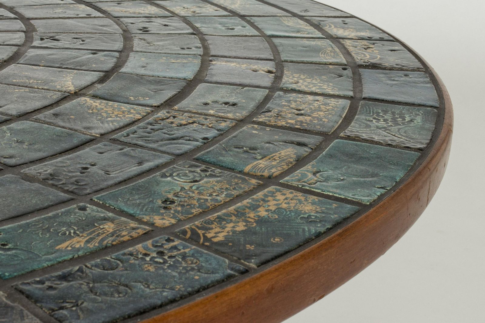Ceramic Tile And Teak Occasional Or Coffee Table By Bjørn Wiinblad, Denmark photo vinterior