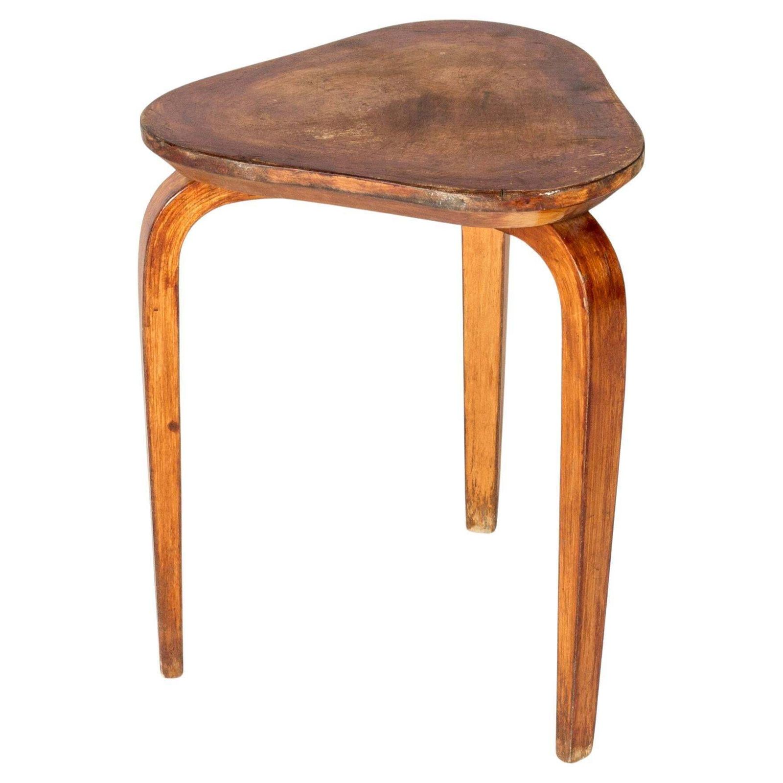 Tabouret scandinave fonctionnaliste en bois, G. A. Berg, Suède, années 1930