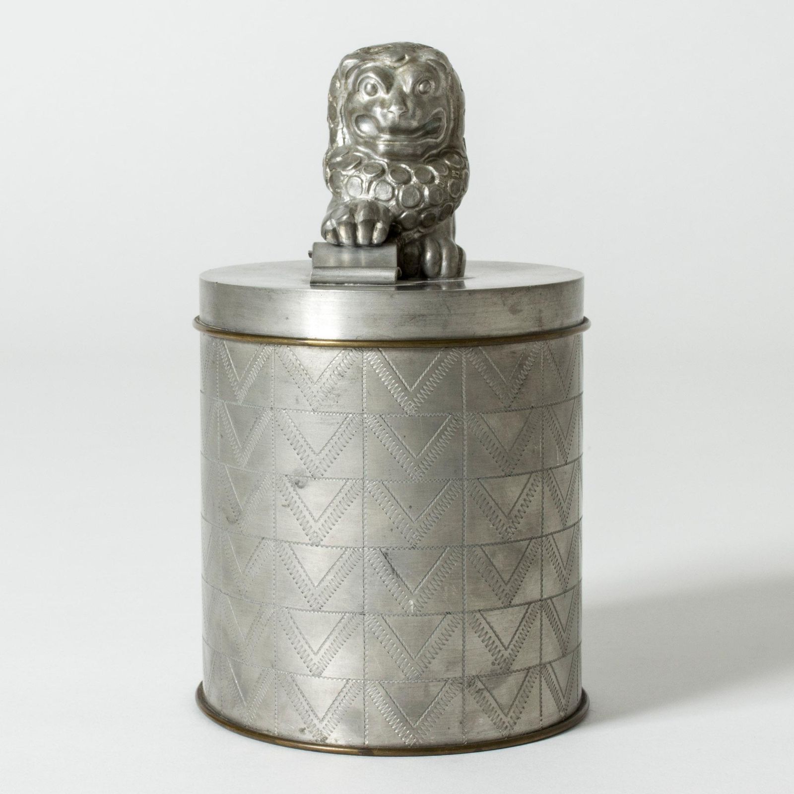 Tinnen pot van Anna Petrus, Svenskt Tenn, Zweden, 1931 photo for sale