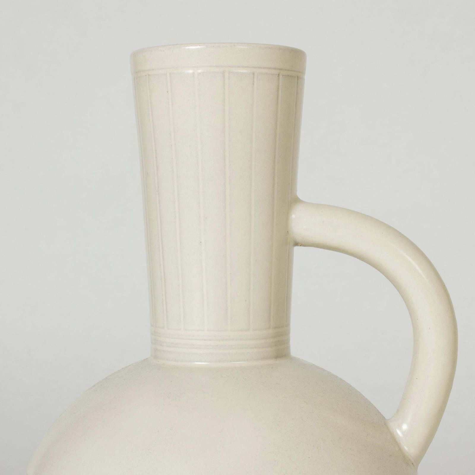 Grand vase de sol moderniste vintage, par Andersson & Johansson Höganäs, Suède, années 1940 photo Décoration