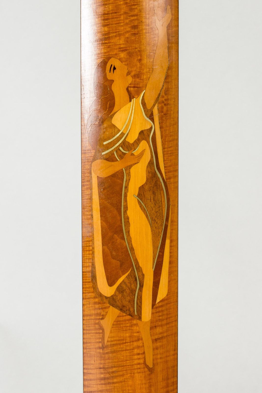 Lampadaire moderne suédois avec incrustations, Mjölby Intarsia, Suède, années 1930 photo vinterior