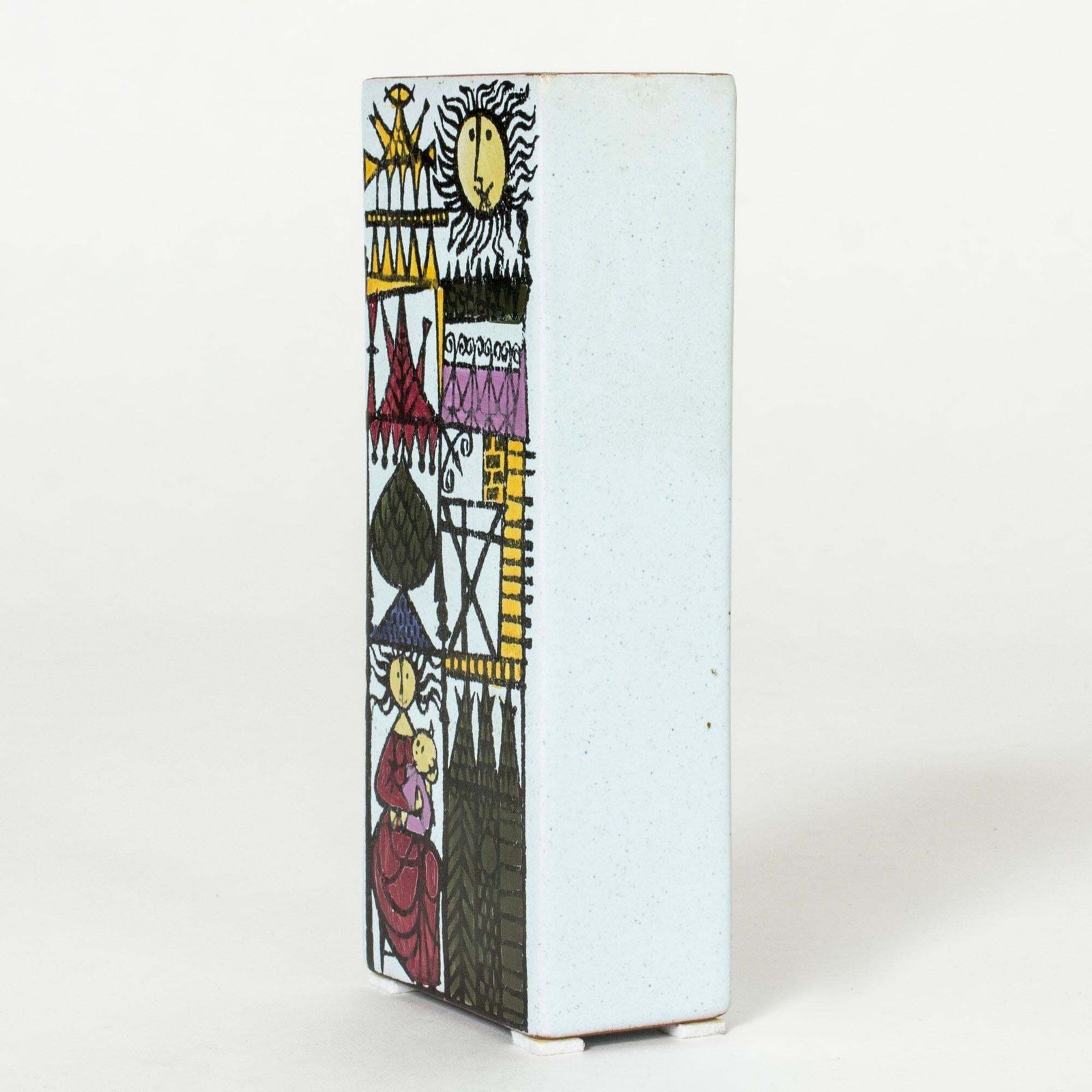 Vase en faïence « Karneval » par Stig Lindberg, Gustavsberg, Suède, années 1950 photo furniture