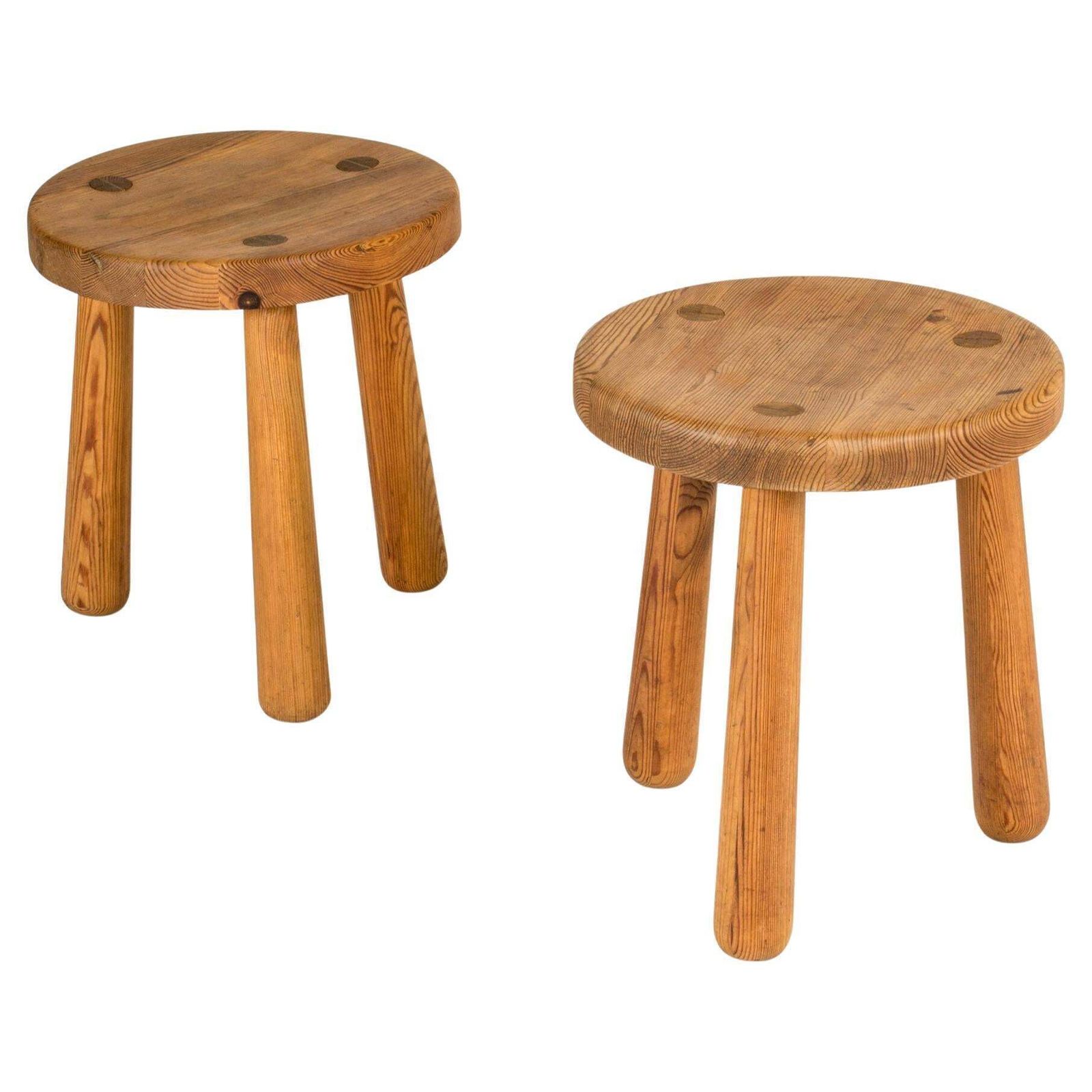 Tabourets modernistes « Utö » par Axel Einar Hjorth, NK, Suède, années 1930