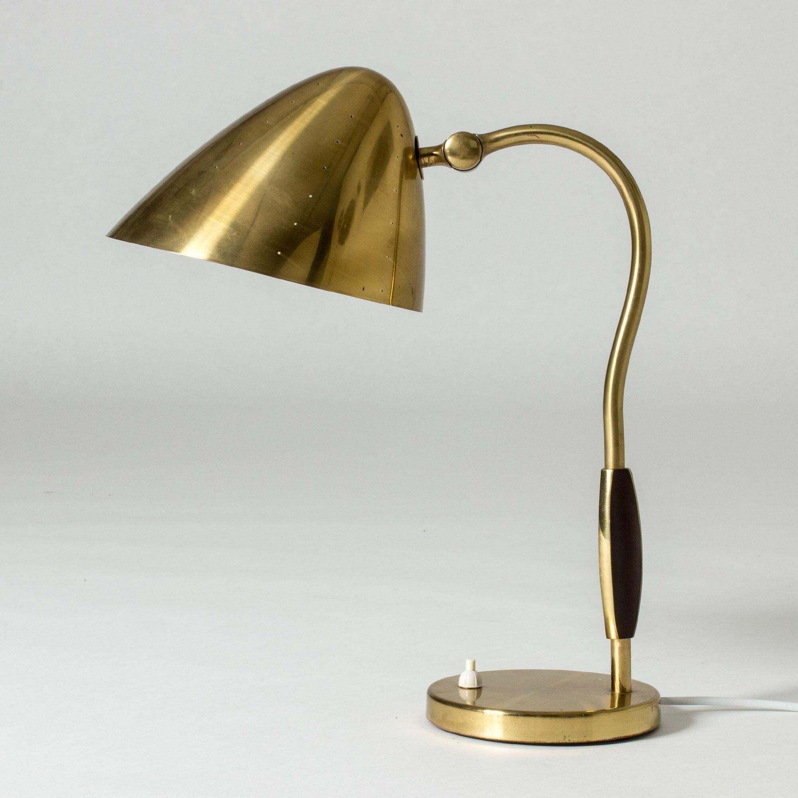 Midcentury Modern Brass Table Lamp, Boréns, Sweden, 1950s photo furniture