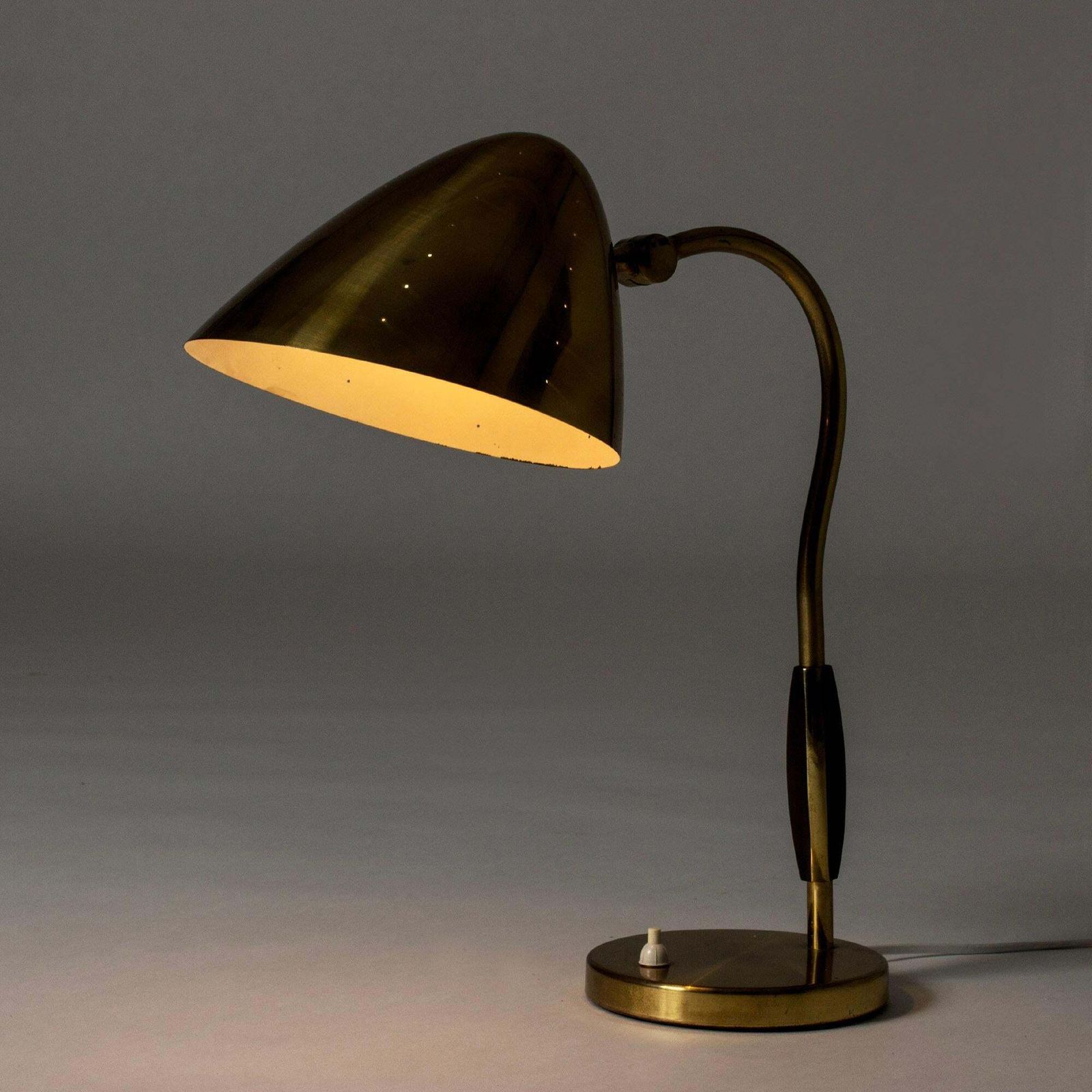 Midcentury Modern Brass Table Lamp, Boréns, Sweden, 1950s photo buy