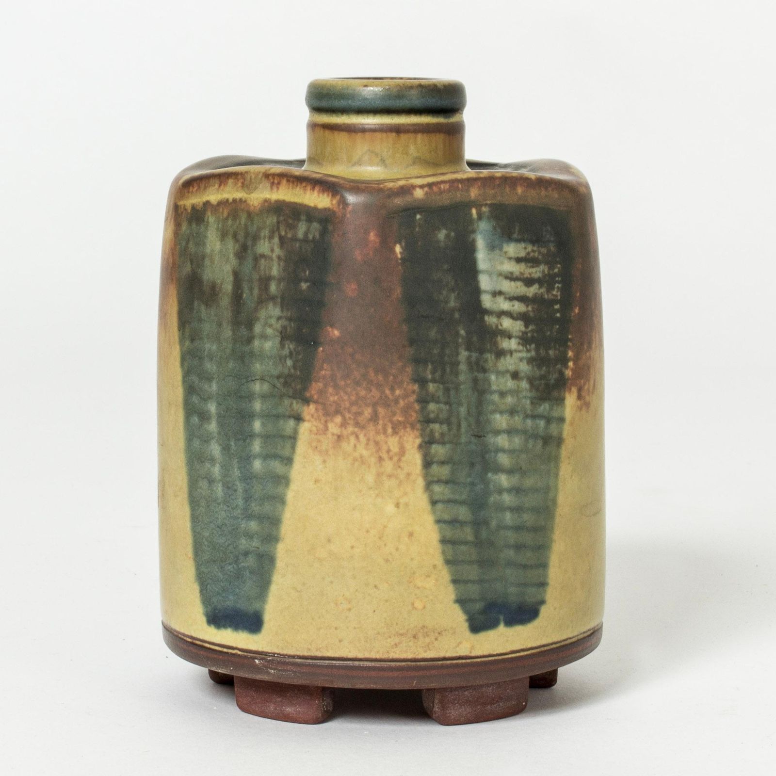 Stoneware "Farsta" vaas van Wilhelm Kåge, Gustavsberg, Zweden, jaren 1940 photo for sale