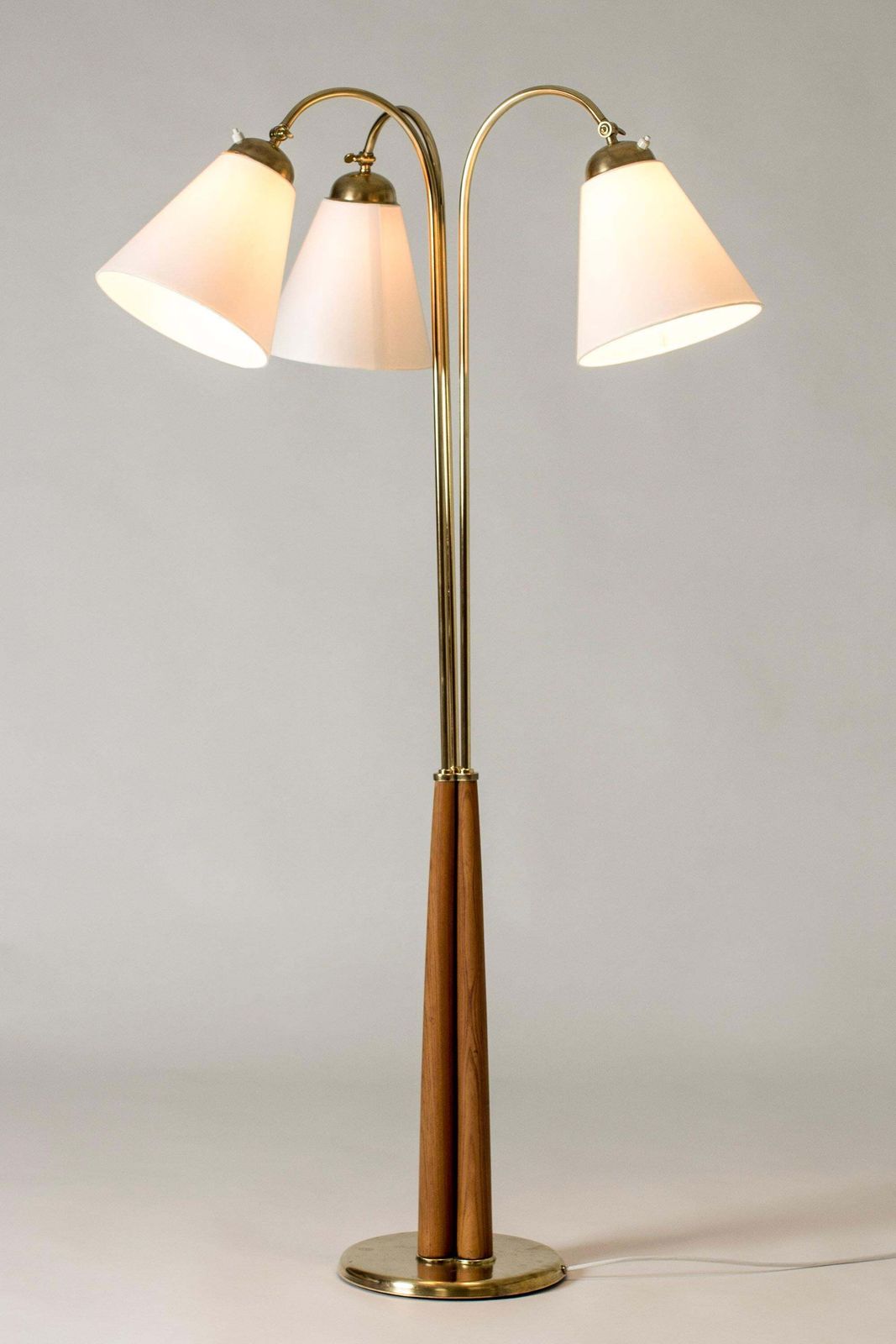 Scandinavische mid-century messing vloerlamp, Zweden, jaren 1940 photo 5895.0