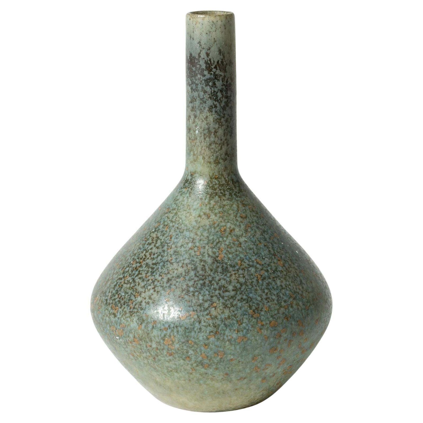Scandinavian Modern steengoed vaas, Carl Harry Stålhane, Rörstrand, Sweden, 1950