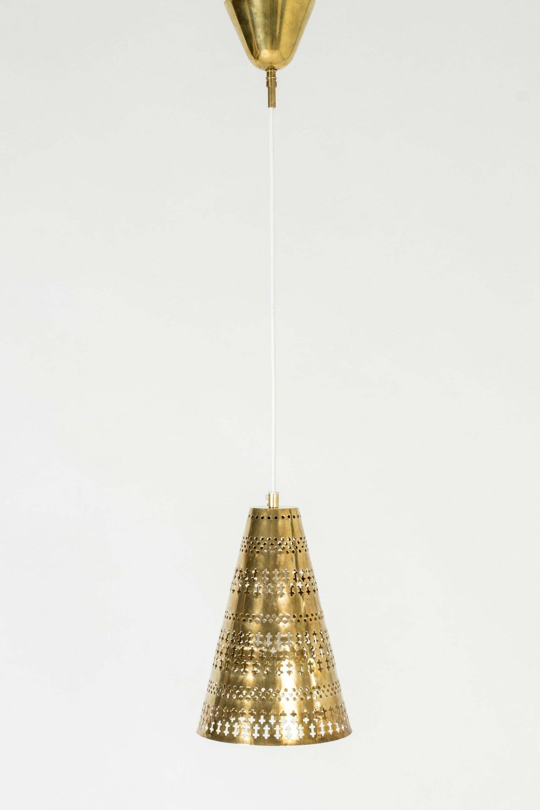 Mid-century Scandinavische messing hanglamp van Hans Bergström, Zweden, jaren 1950 photo furniture