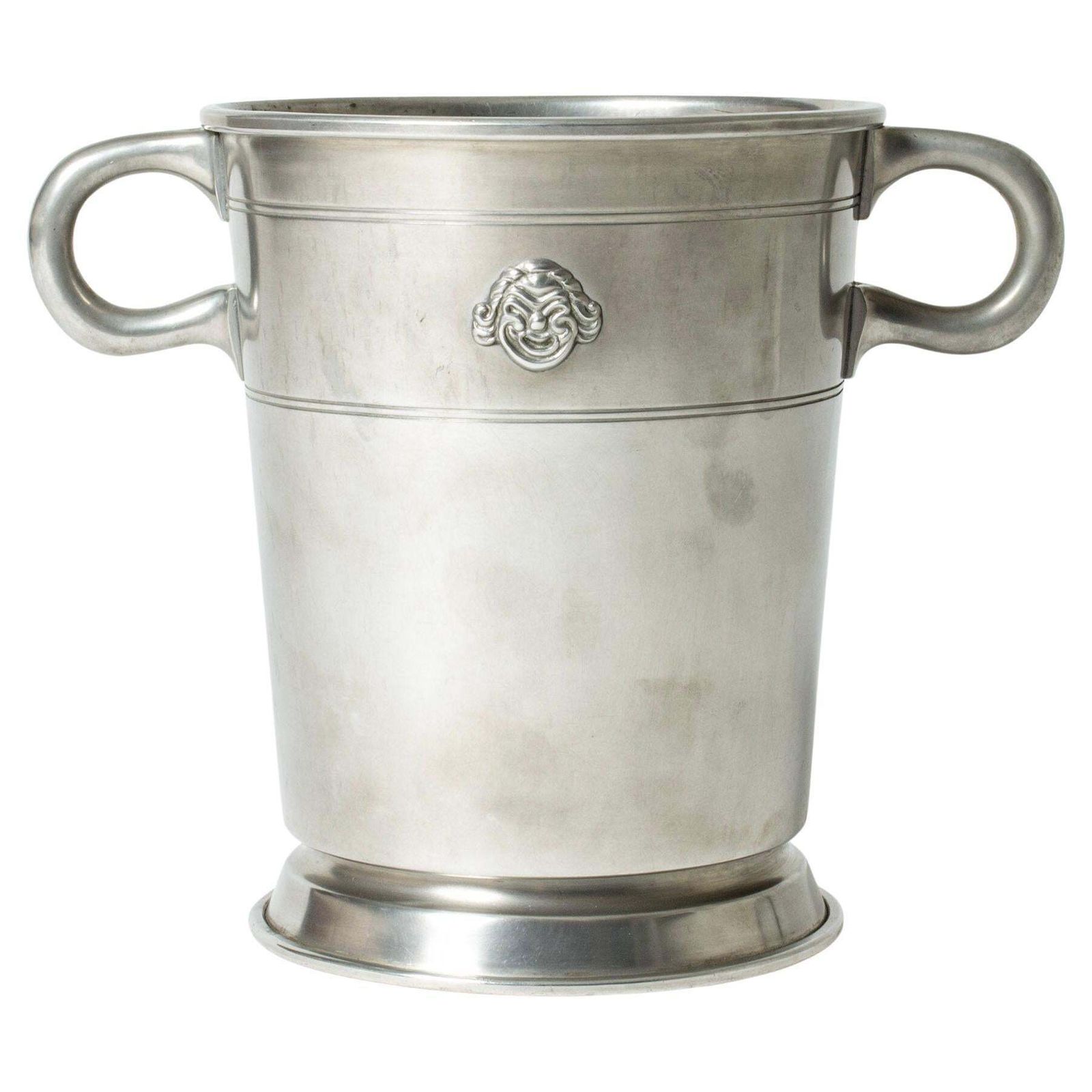Vintage tinnen ijsemmer van Hugo Ghelin, Ystad Metall, Zweden, 1928