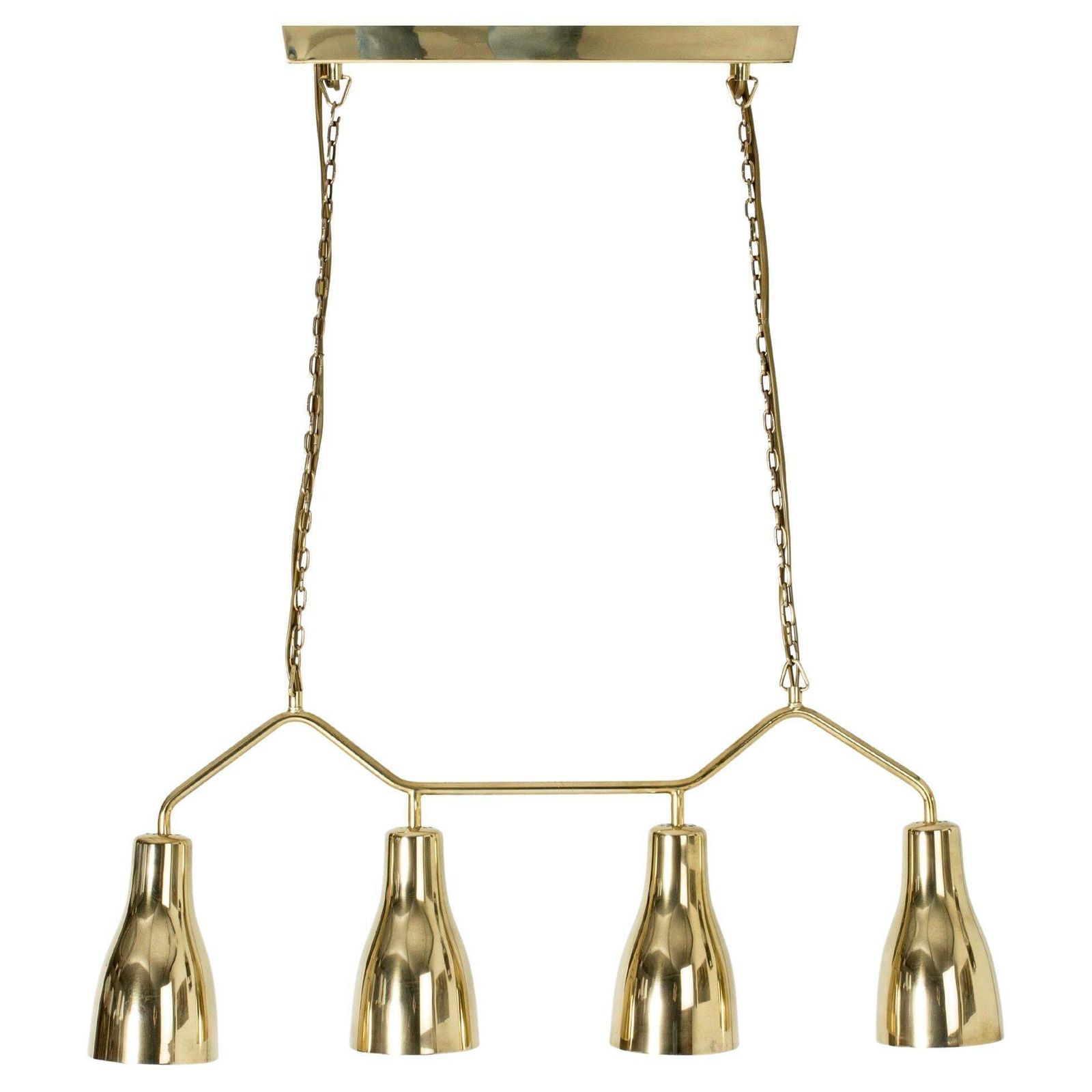 Mid-Century Modern Messing Hanglamp van Hans Bergström, Zweden, jaren 1950