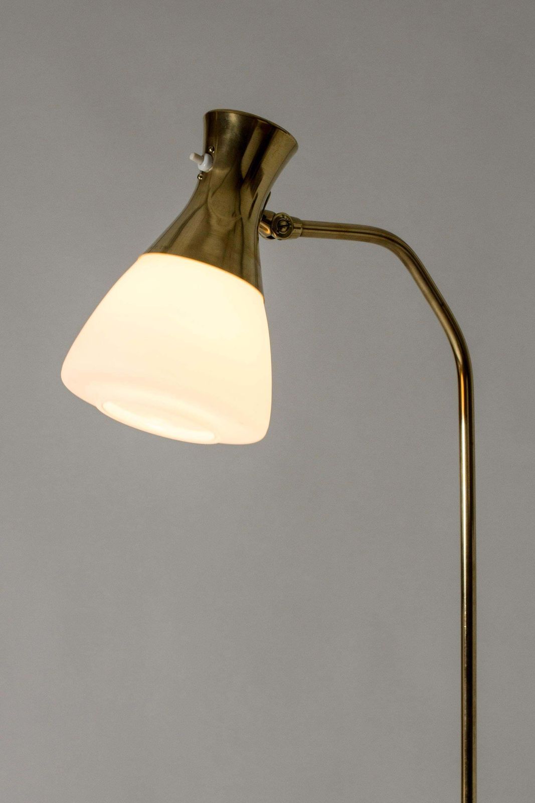 Mid Century Modern Brass Floor Lamp From Böhlmarks, Sweden, 1940s photo vinterior