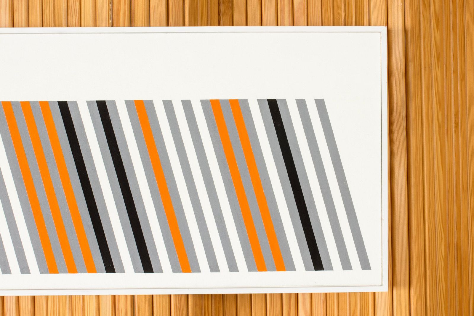Schilderij F, Scandinavisch Modern, olie op paneel, ca. 1987, gesigneerd photo Kunst