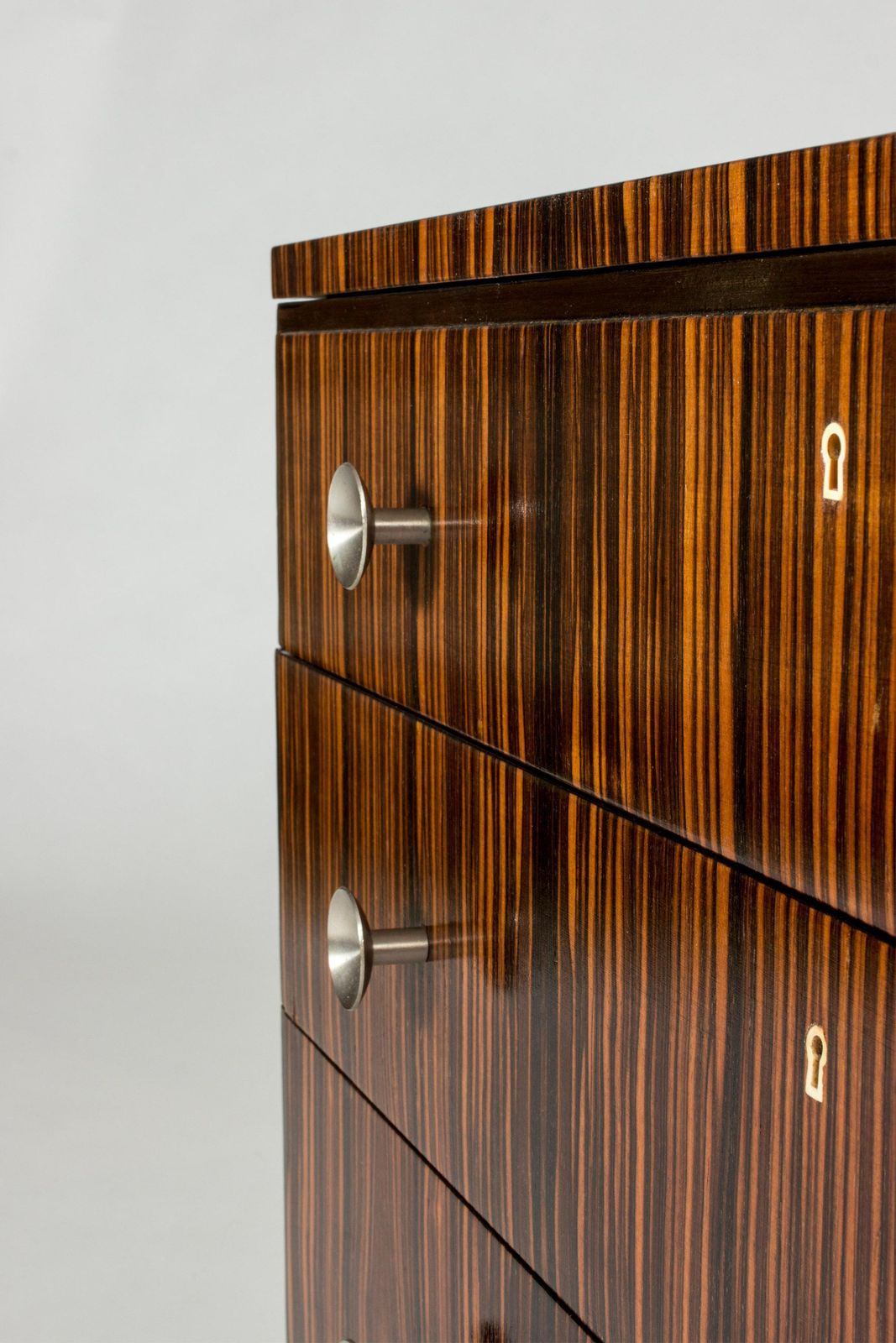 Swedish 1930s Functionalist Zebrano Chest Of Drawers photo buy