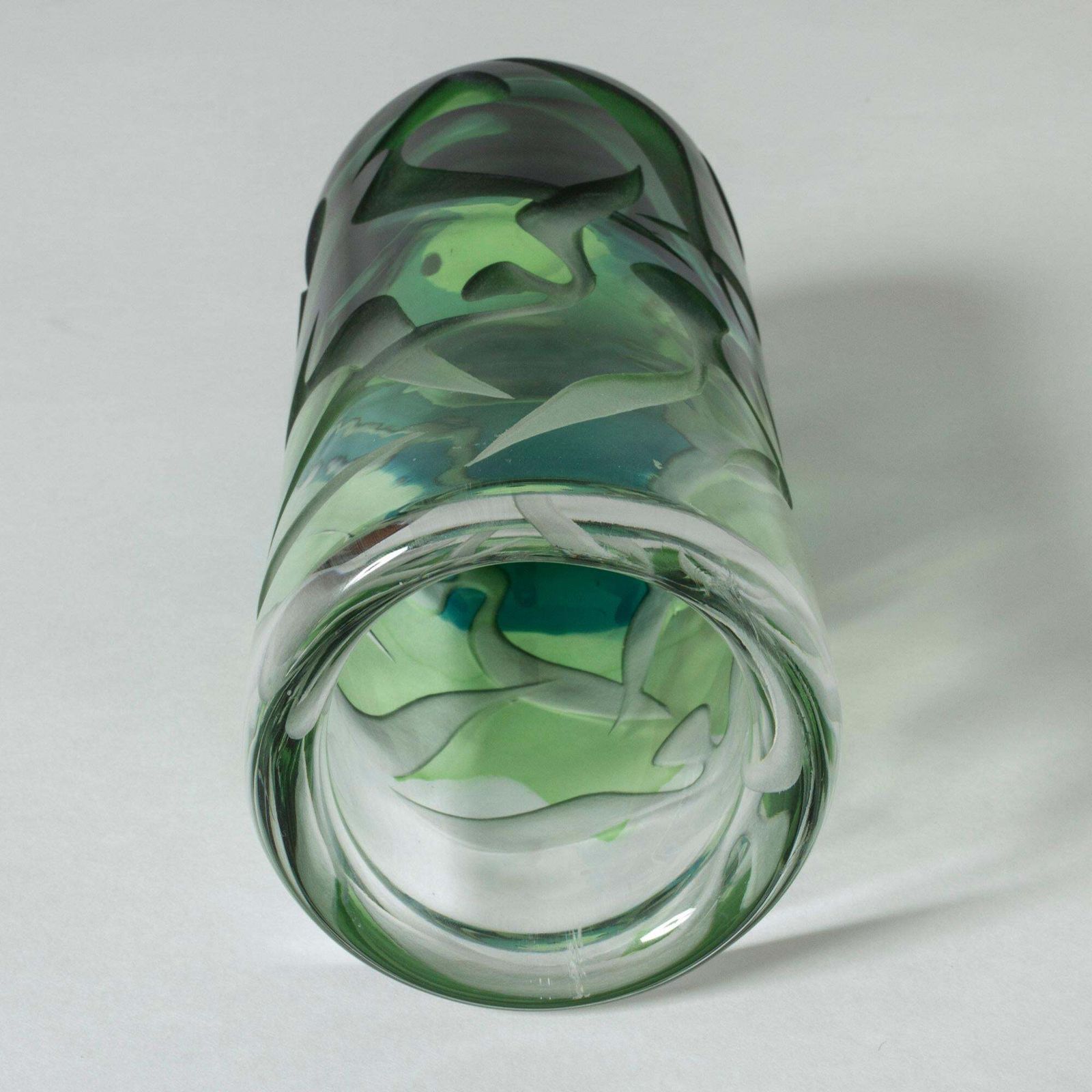 Vase en verre Vicke Lindstrand, Scandinavian Modern, Suède, années 1950 photo 3546.0