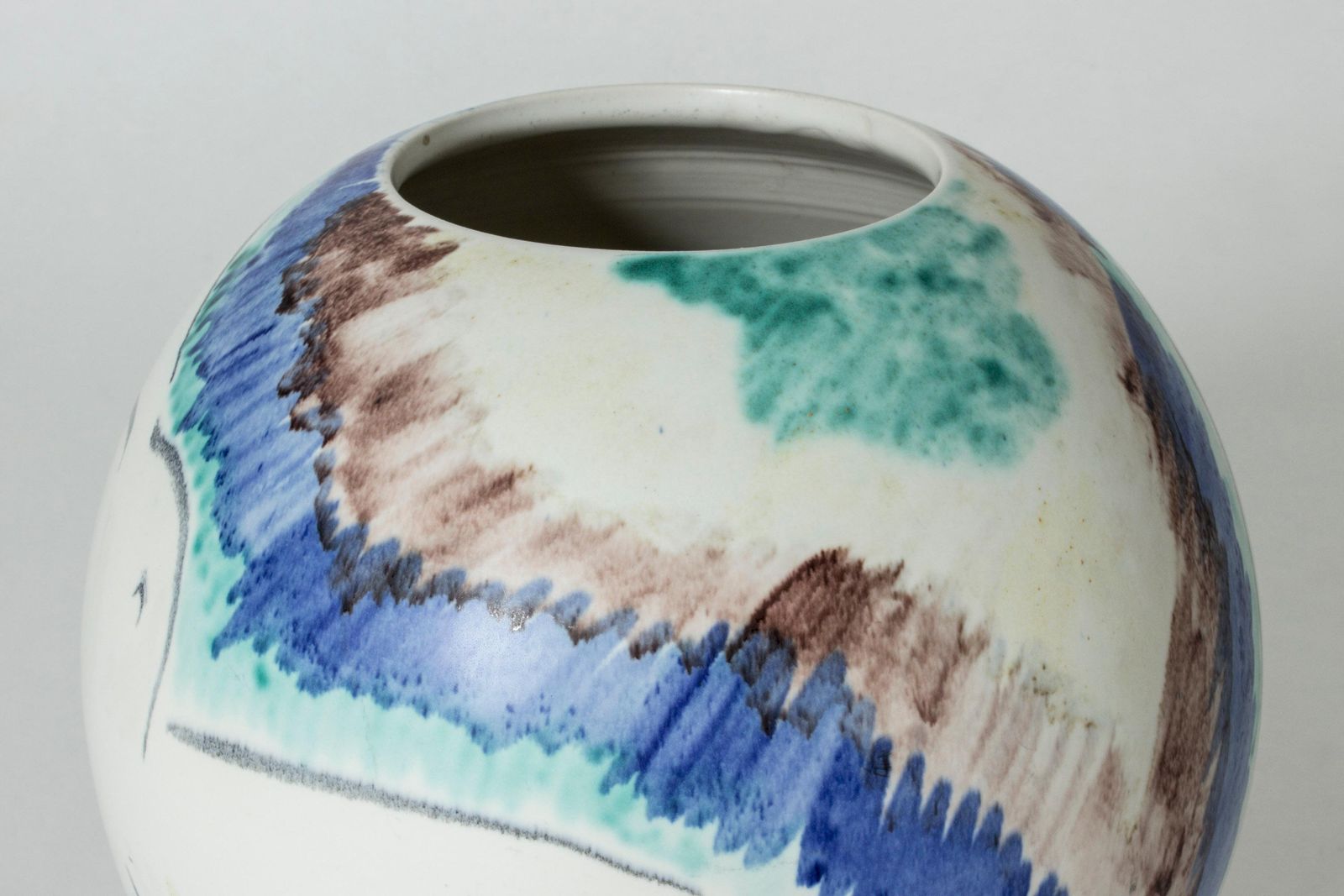 Vase en grès Scandinavian Modern par Isaac Grünewald, Suède, années 1940 photo buy