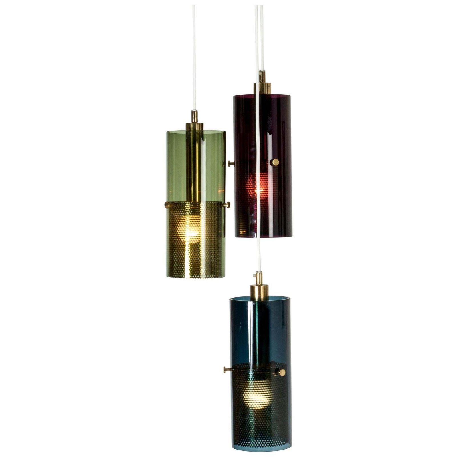 1960s Scandinavian Modern Glass Pendant Lamp By Hans Agne Jakobsson