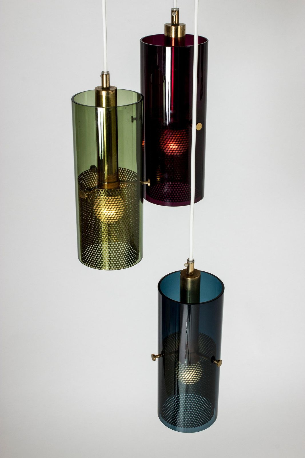 1960s Scandinavian Modern Glass Pendant Lamp By Hans Agne Jakobsson photo for sale