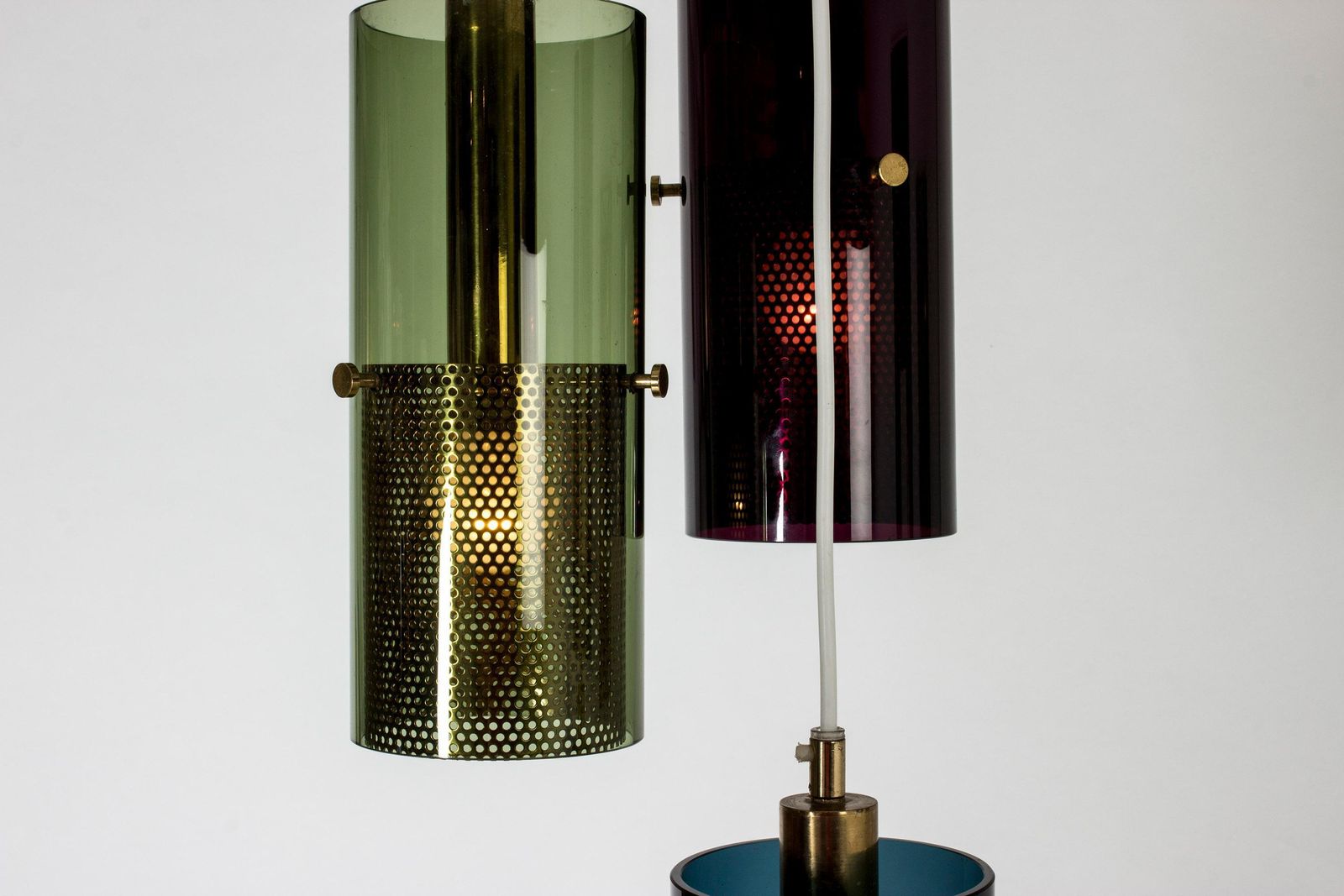 1960s Scandinavian Modern Glass Pendant Lamp By Hans Agne Jakobsson photo Lighting